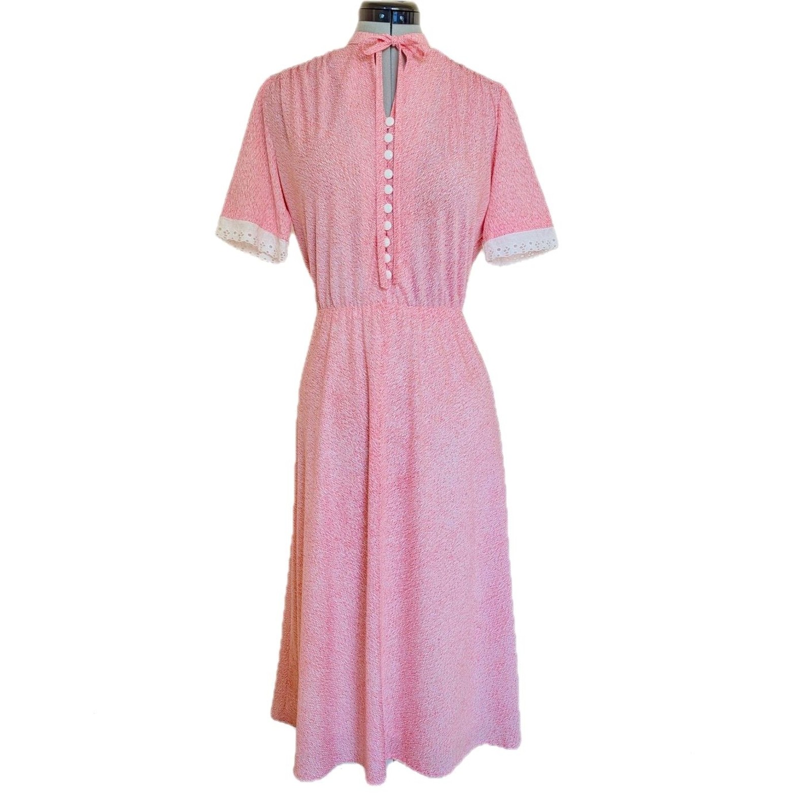 DUTCH VINTAGE Shirtwaist Prairie Lite/Victorian Revival Bow Neck Dress, Sz. 6/8
