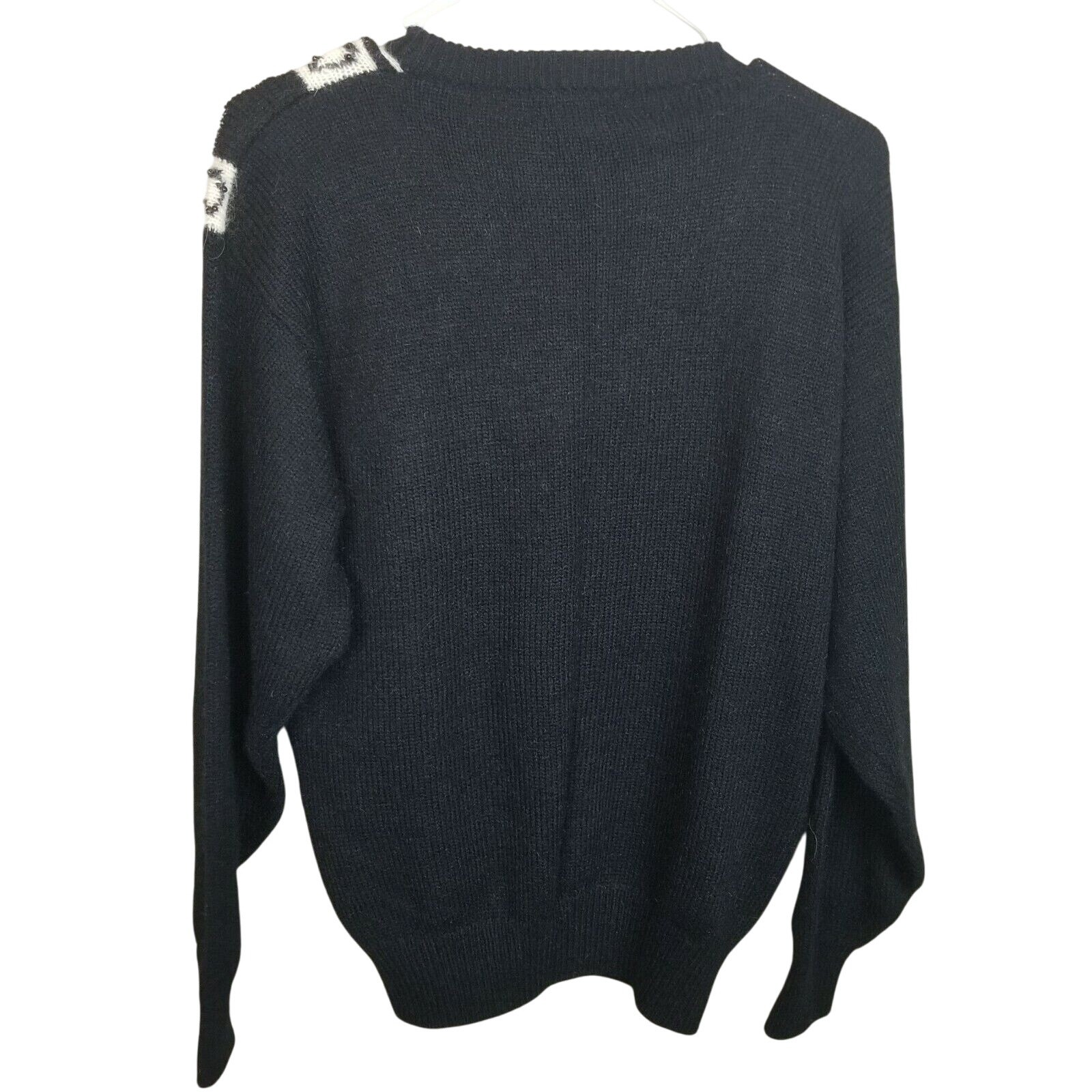 Vintage Womens Angora Lambswool Western Pearl Sweater Sz M Cowgirl Southwestern