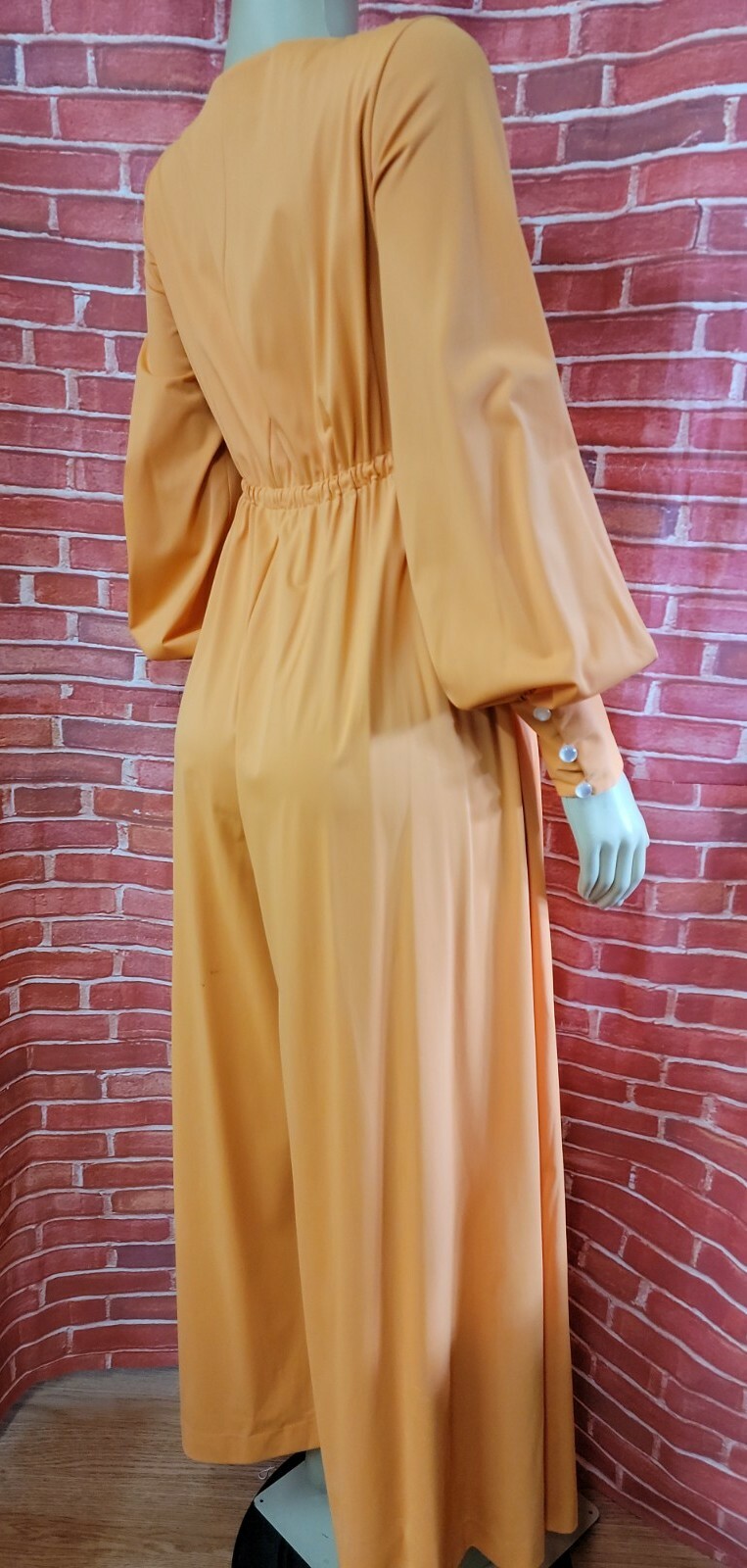 Vanity Fair, Peignoir Vintage Lingerie UNIQUE STYLE Jumpsuit Orange Sz 12 #CB4