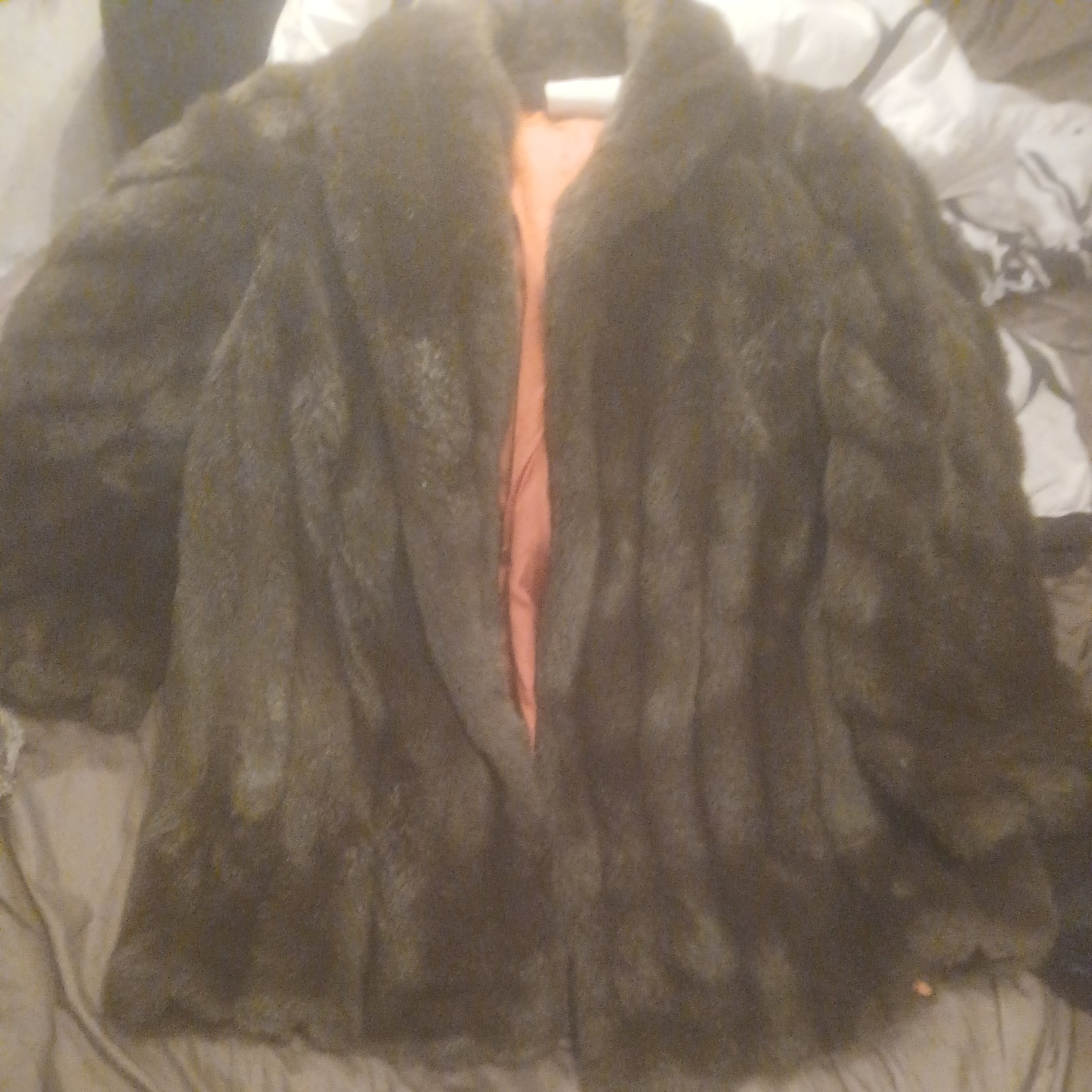 Colony Faux Fur Coat 1950s Size 10 Globe USA Very Rare Vintage Movie Prop Regal