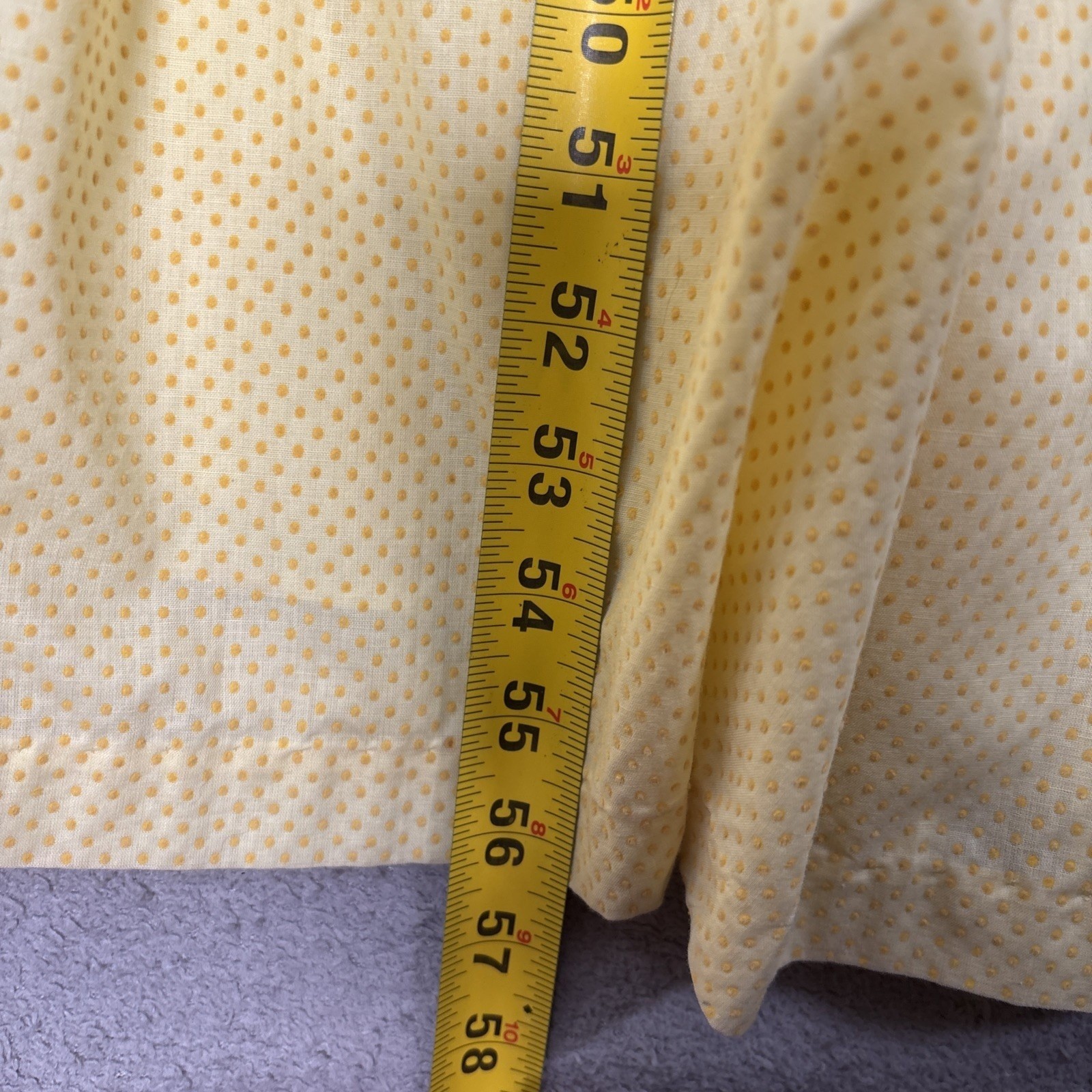 Vintage Yellow Polka Dot Prairie Maxi Dress Lace Trim Cottagecore Puff Sleeve
