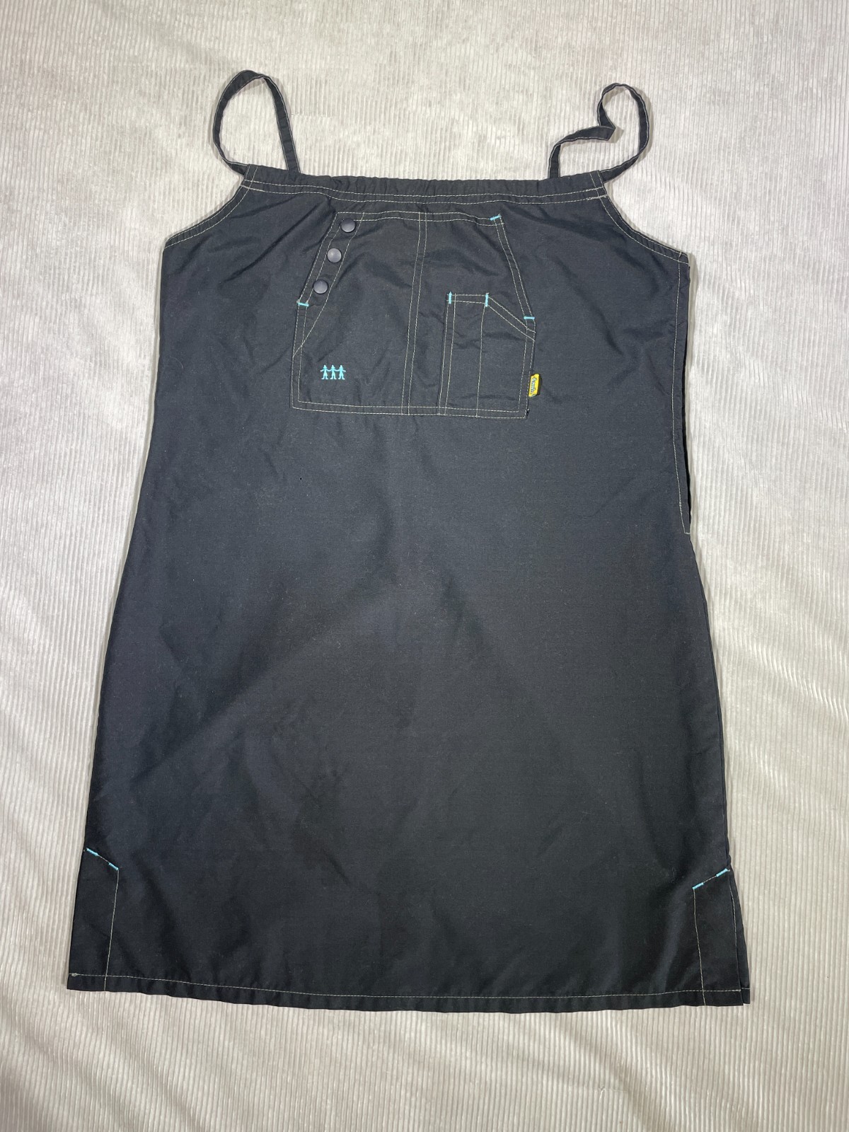 Vintage 90s Carpenter Utility Mini Dress Microfiber Dawls Y2K dELiA*s Style