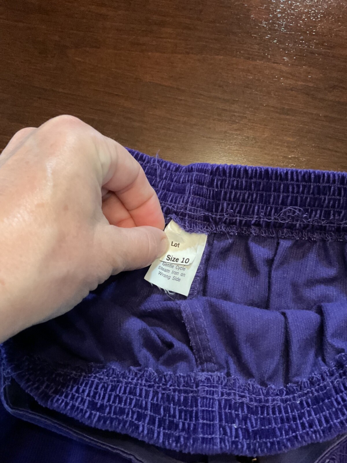 Vintage 80’s Sasson Corduroy Skirt A-Line Corduroy Modest Waist 24” Purple NWT
