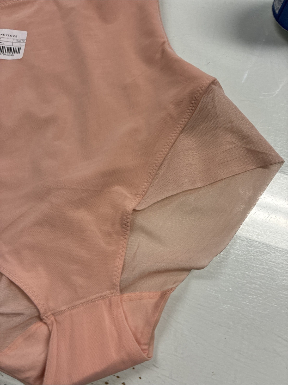 Honey Love High Waist Panties Shape-wear Slimming Nylon Spandex SZ L Rose Tan