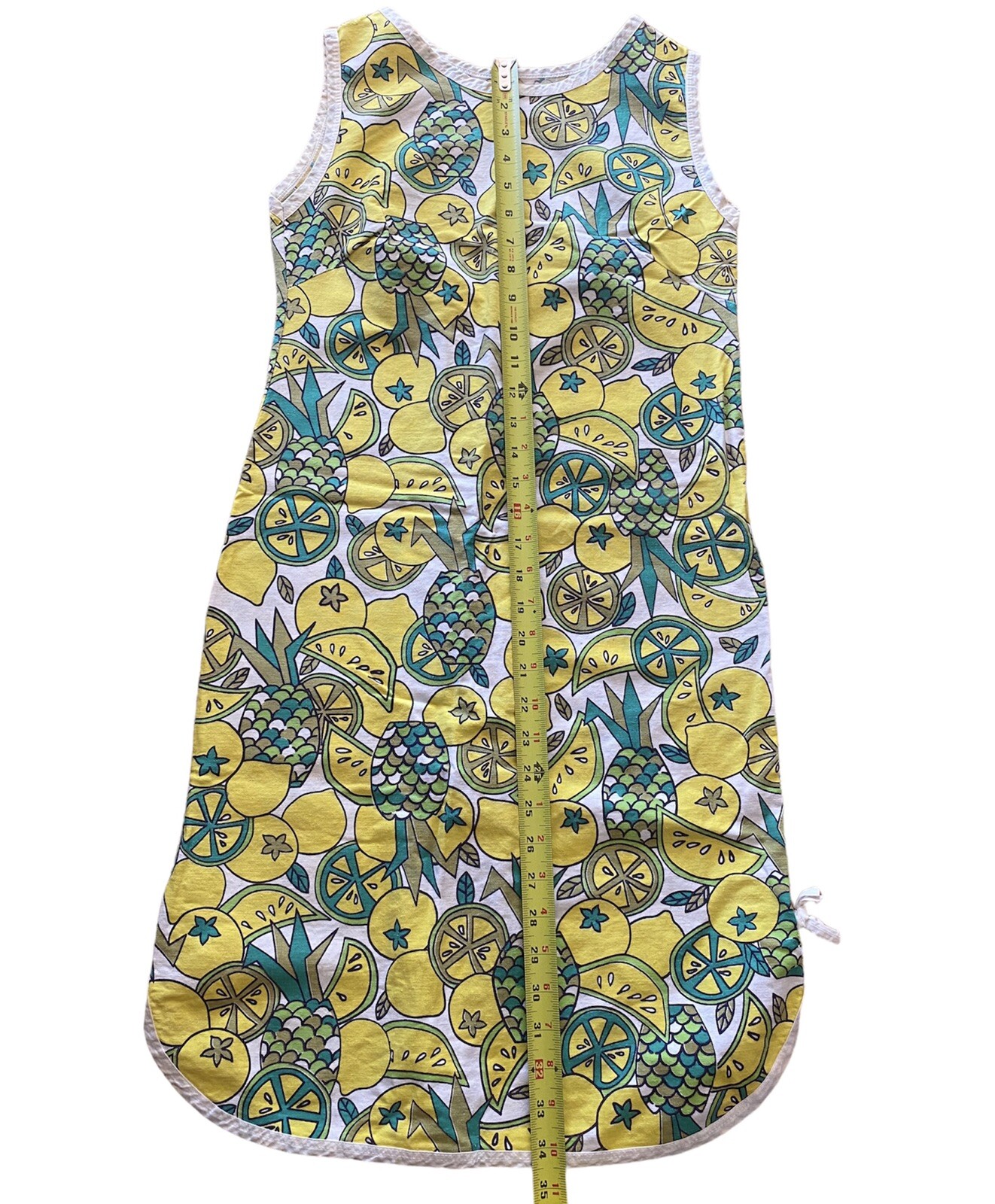 Vintage 60s-70s Dress Mod Retro Hippie Gidget Handmade Lemon Lime