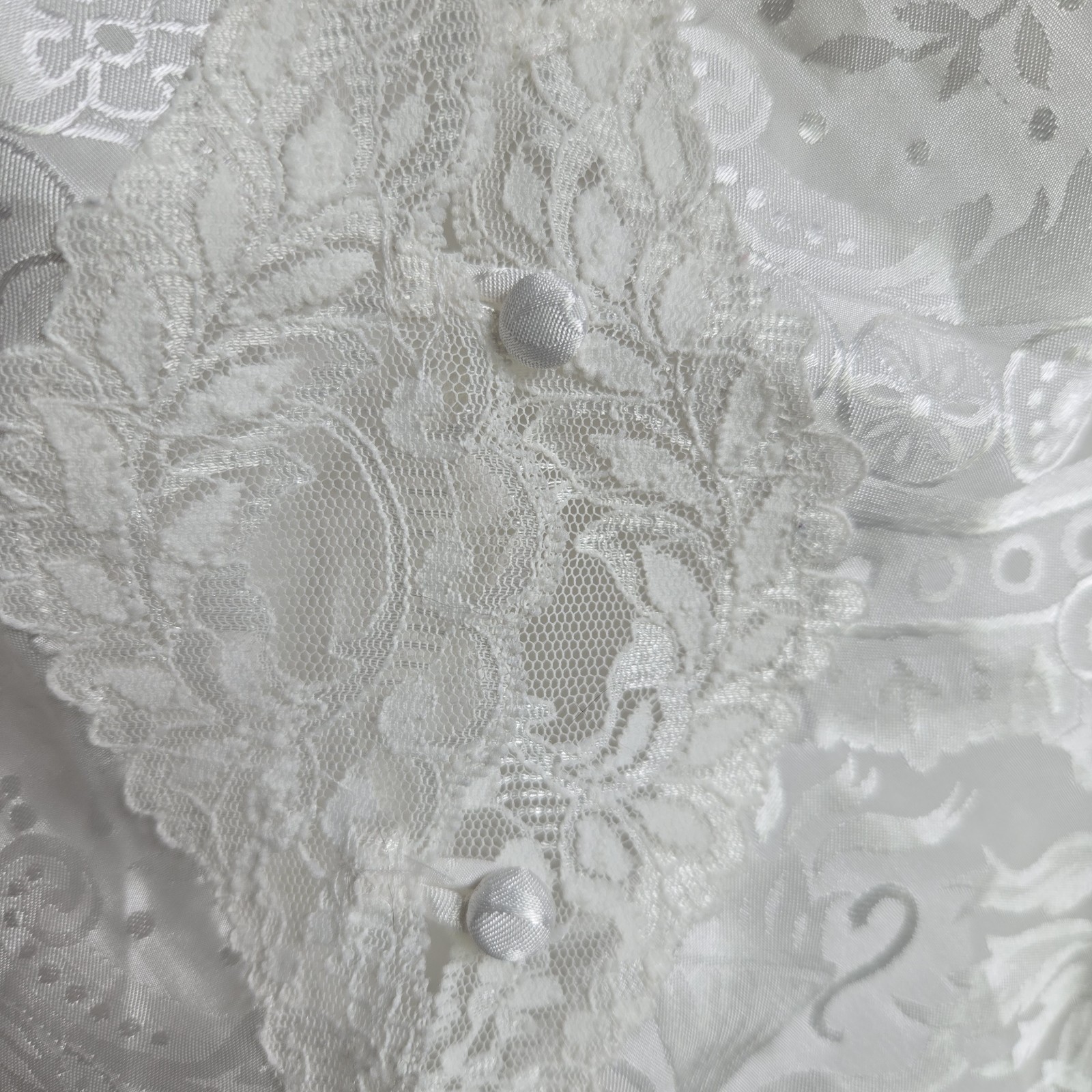 Vintage Victoria’s Secret Gold Label Satin Lace Cami Top L Ivory Button Y2K VTG