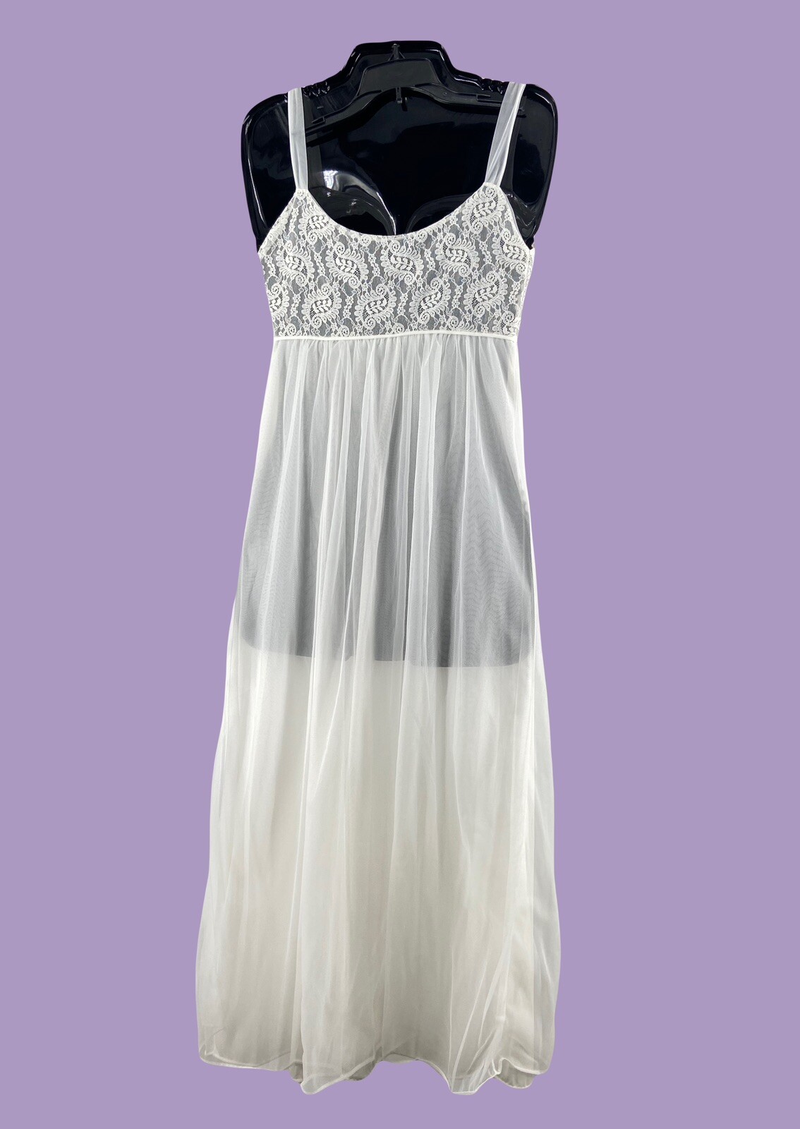 Vtg Lisette Al Sterling Lingerie Nightgown Bridal Peignoir Robe Set Size 32