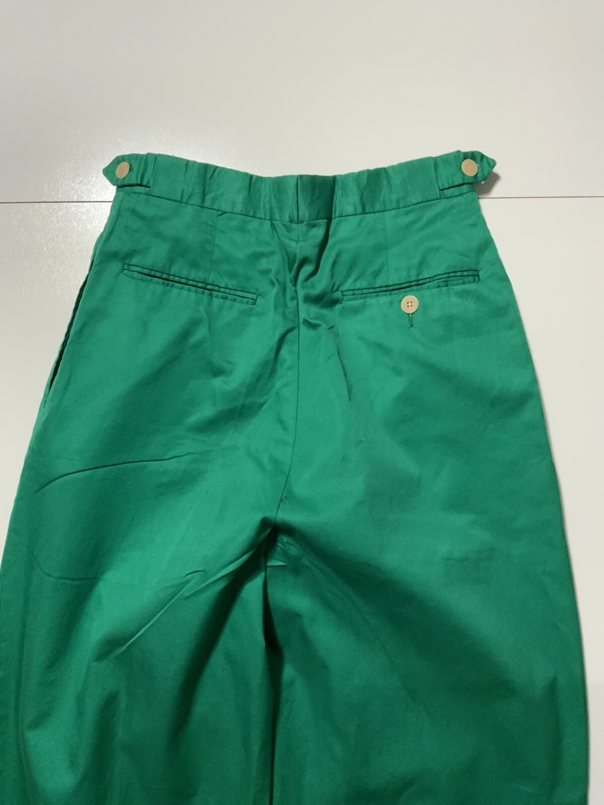 Vintage Kenneth Gordon New Orleans Green Pleated High Waist Pants Sz. 4