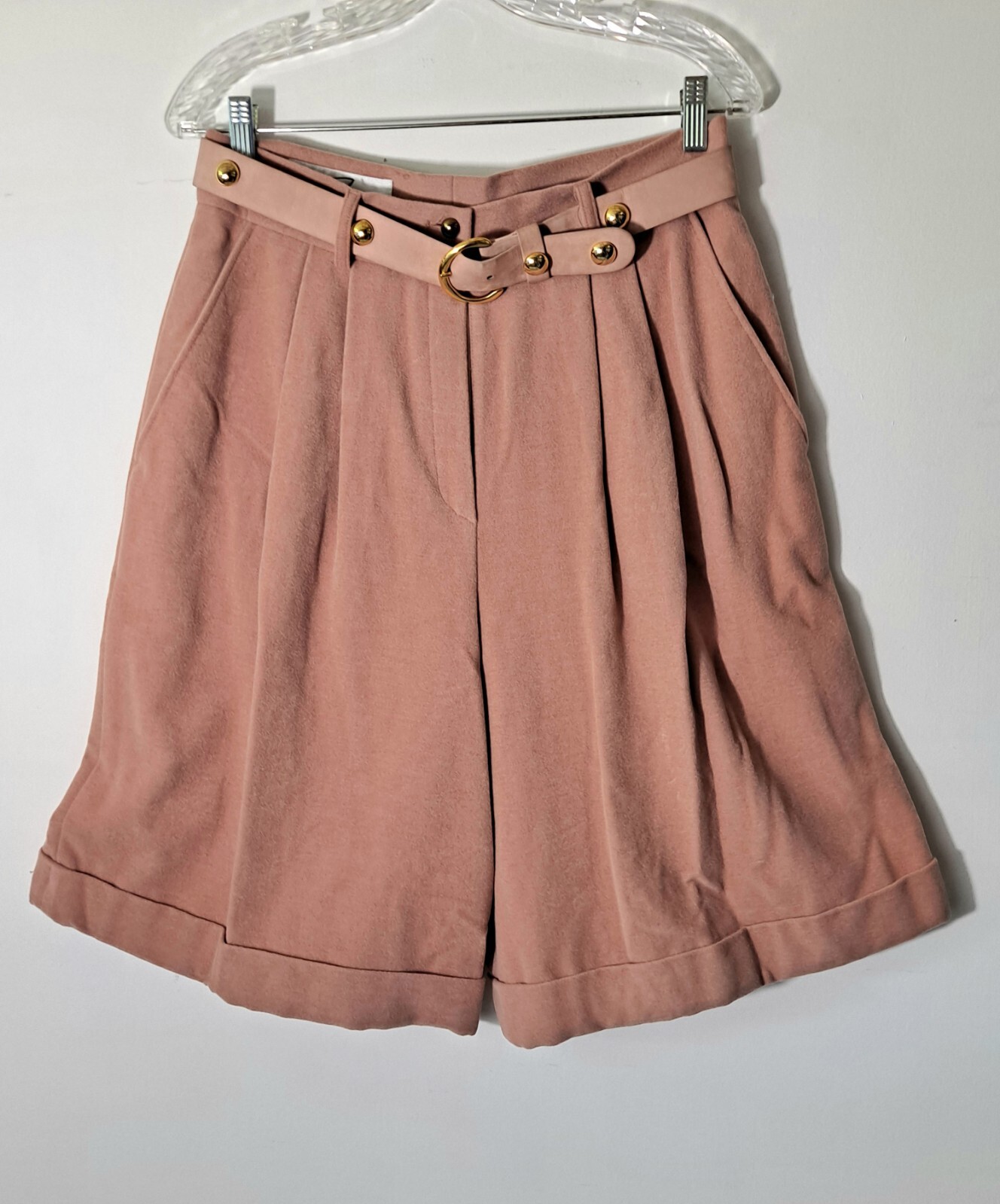 Vtg 1990s Designer Dress Shorts High Waist Sz M 30″ Angora Blend Christa Zahm