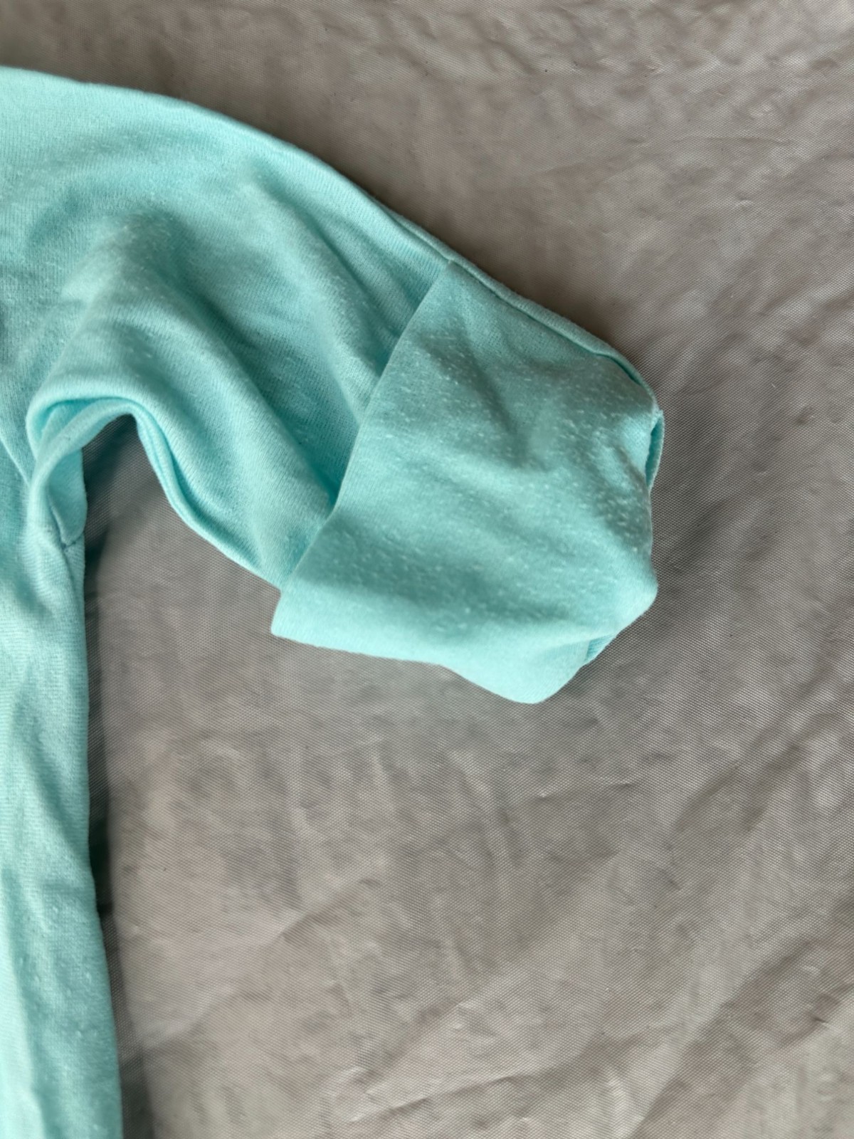 Vintage Baby Nightgown Blue Drawstring Hand Covers