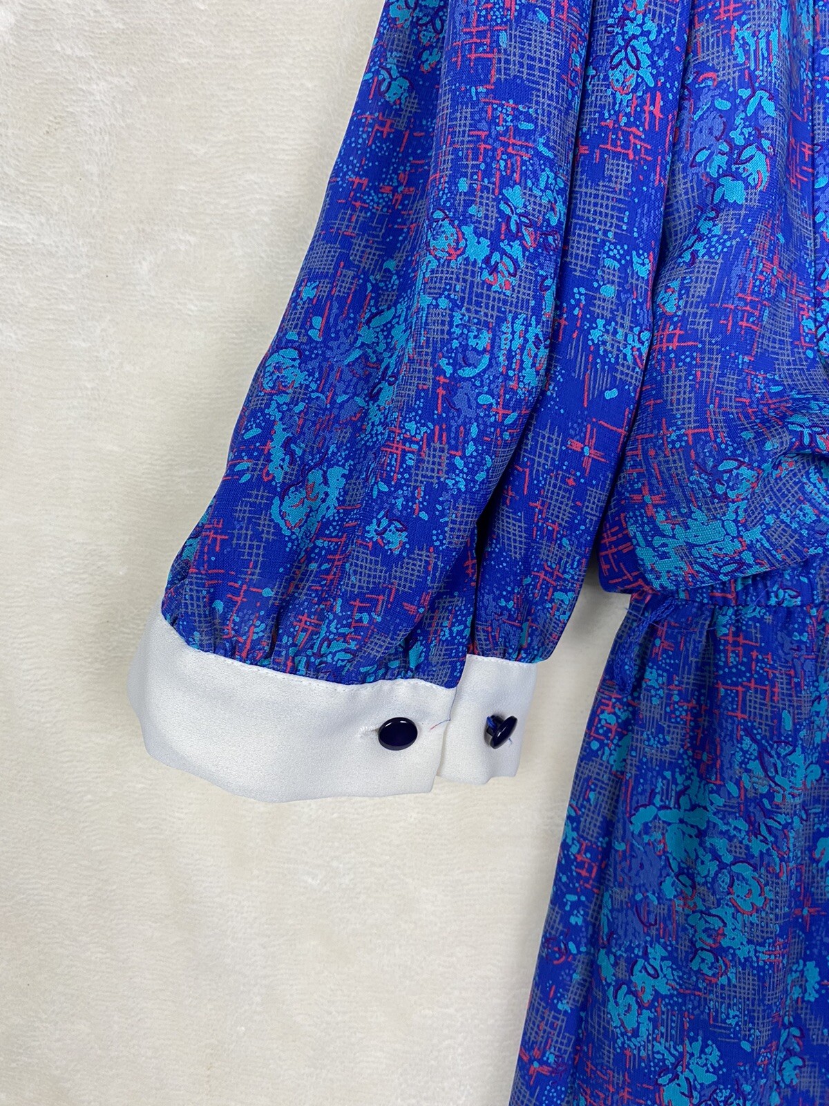 VTG 80s Samantha Stevens Dress Womens 8 Floral Pleated Grannycore Cottagecore
