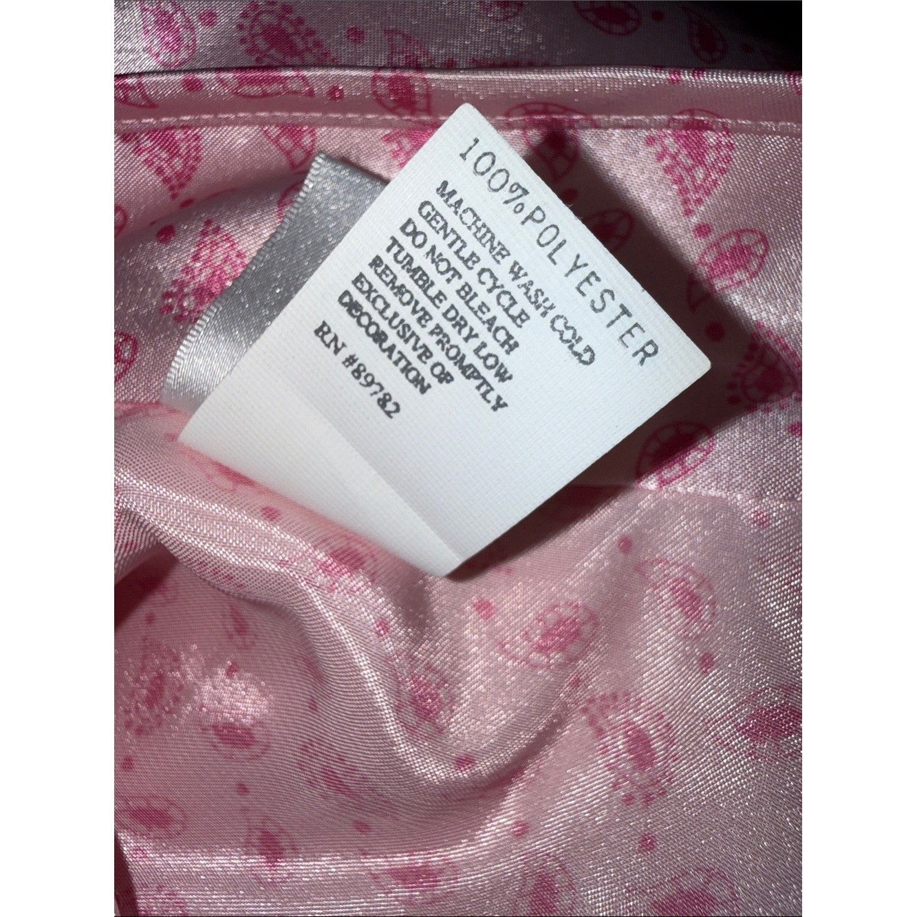 Vintage Natori Pink Satin Caftan Robe Lounge Dress Floral Tassel Size XL
