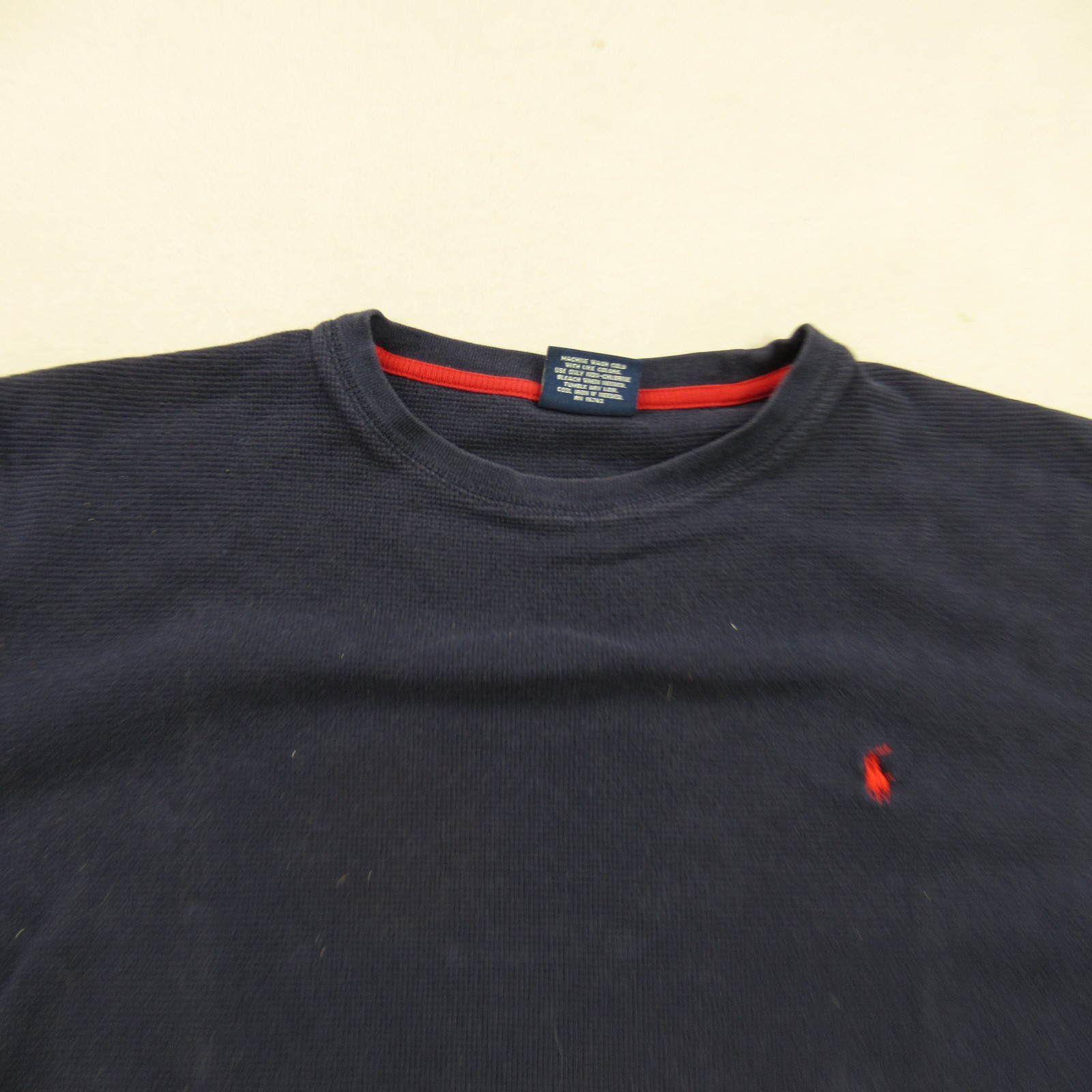 Polo Ralph Lauren Men’s Thermal Waffle Knit Sleepwear Shirt Navy Blue Size L