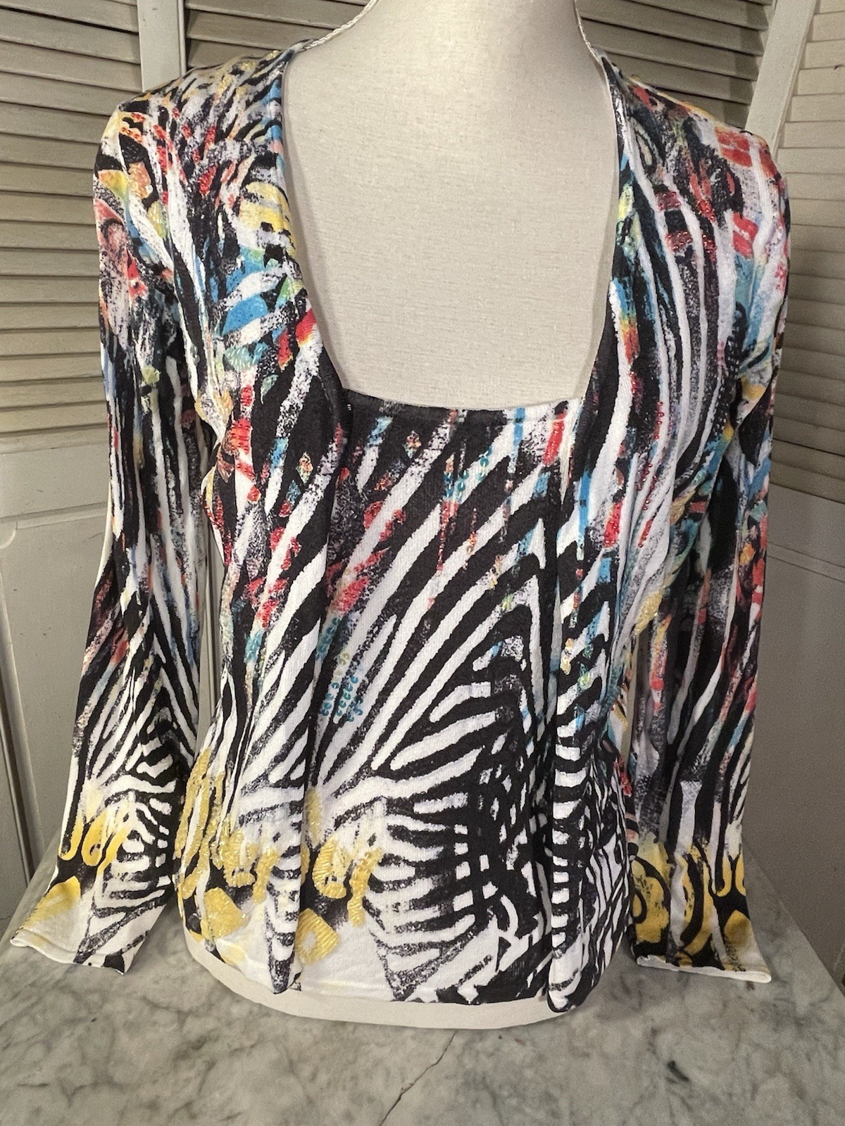 Alberto Makali 1980’s Sweater Set Size M