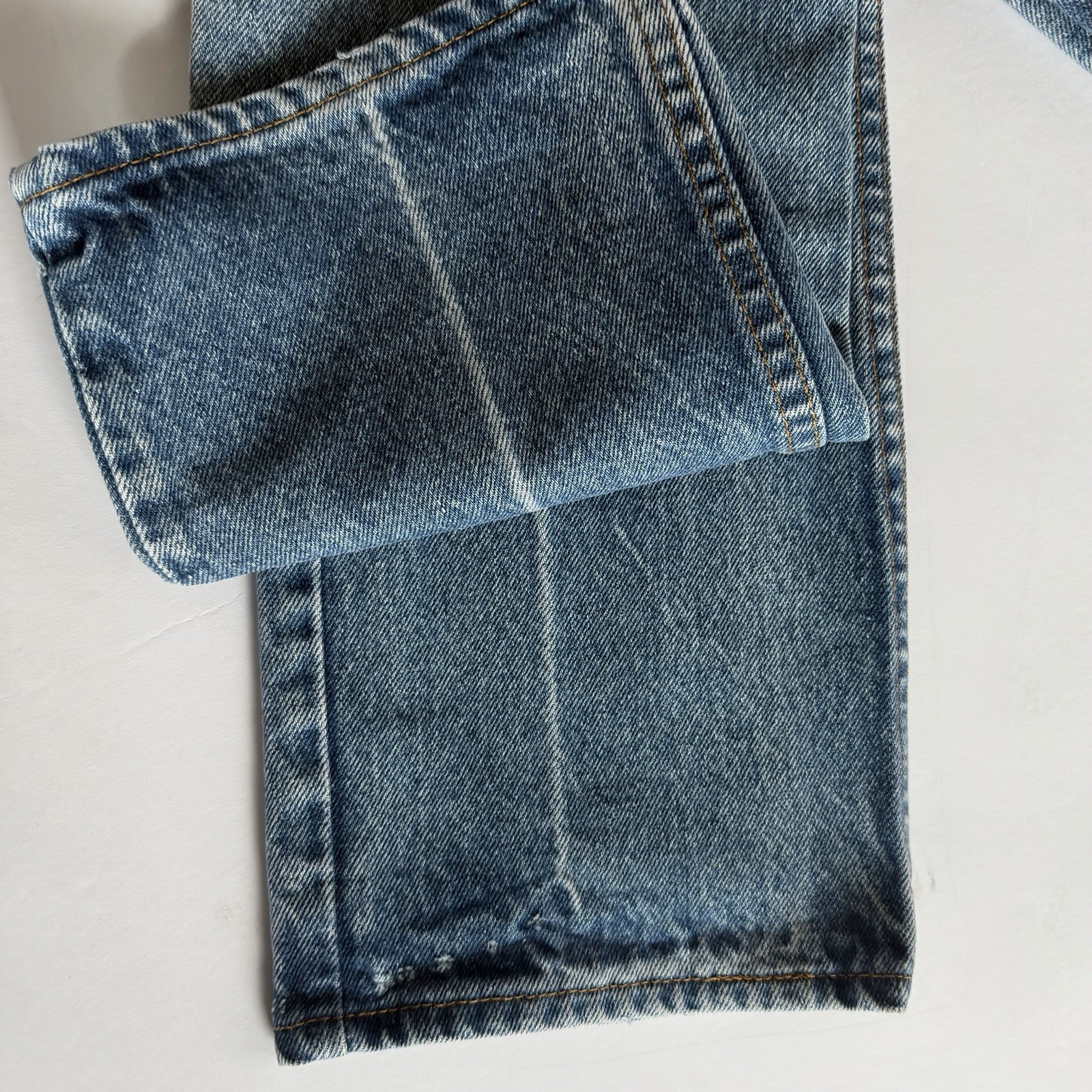 90s Levi’s 517 Orange Tab Boot Cut Made in USA 28×29 (Tag 30×31) Natural Fade