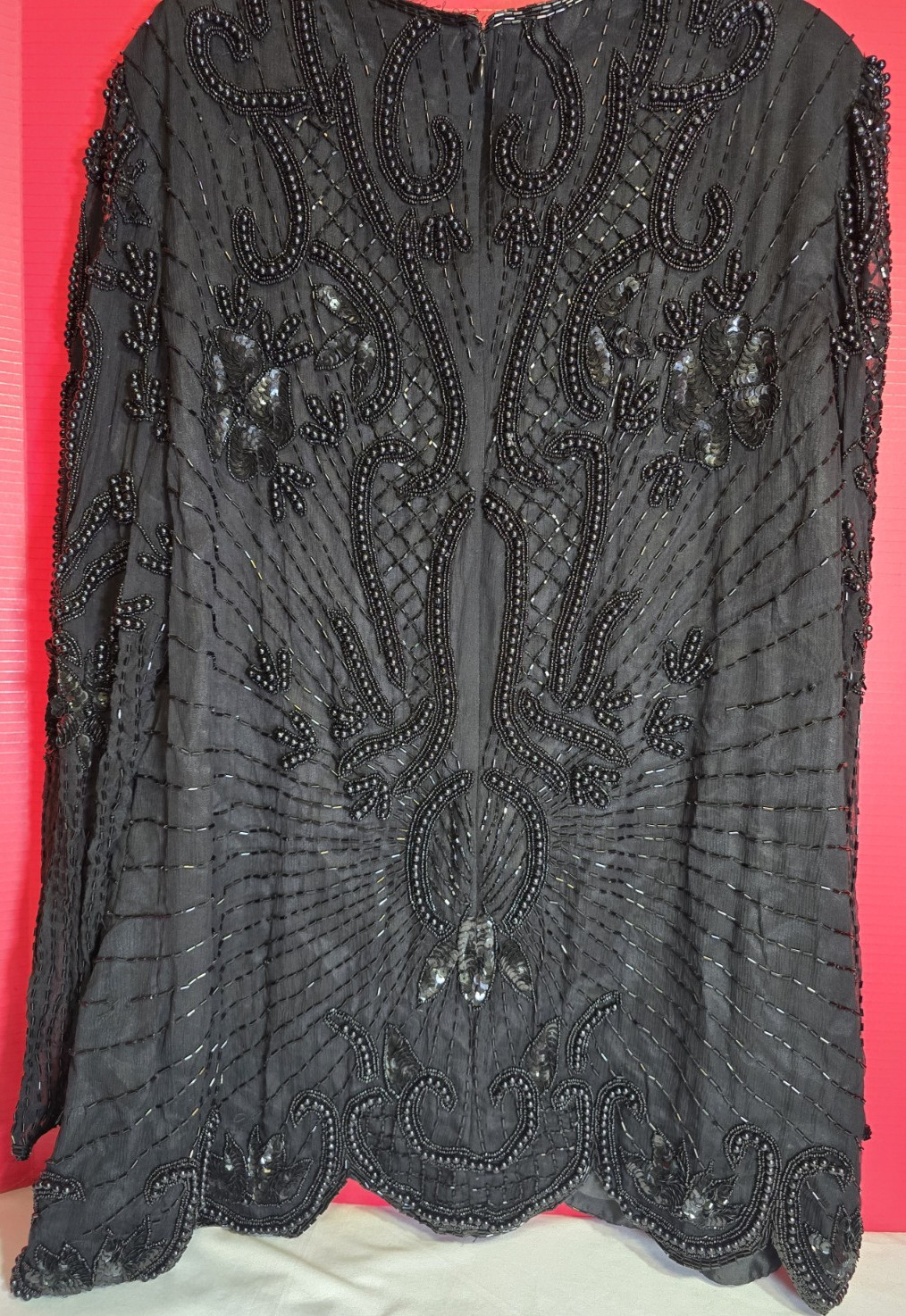 VTG 80’S BEADED SEQUIN EVENING COCKTAIL 2-Piece Top and Skirt XL(no Sz Tag)