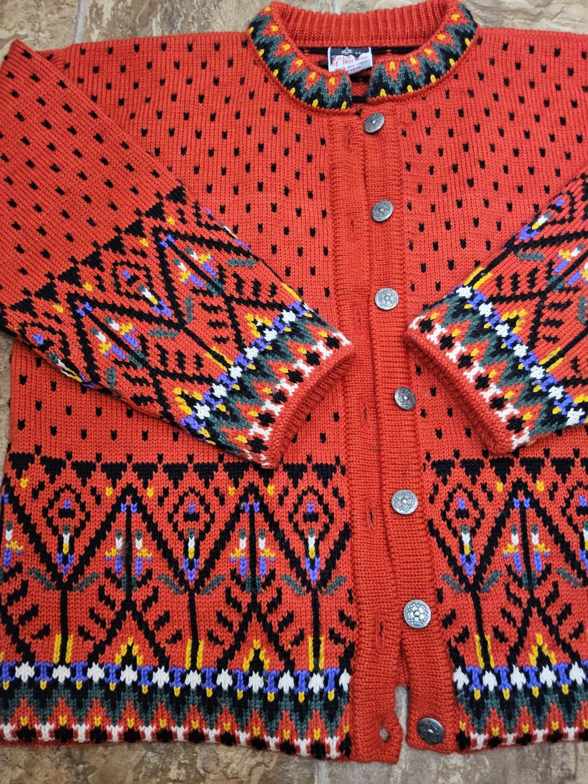 Vintage Dale of Norway Wool Sweater Red Pattern