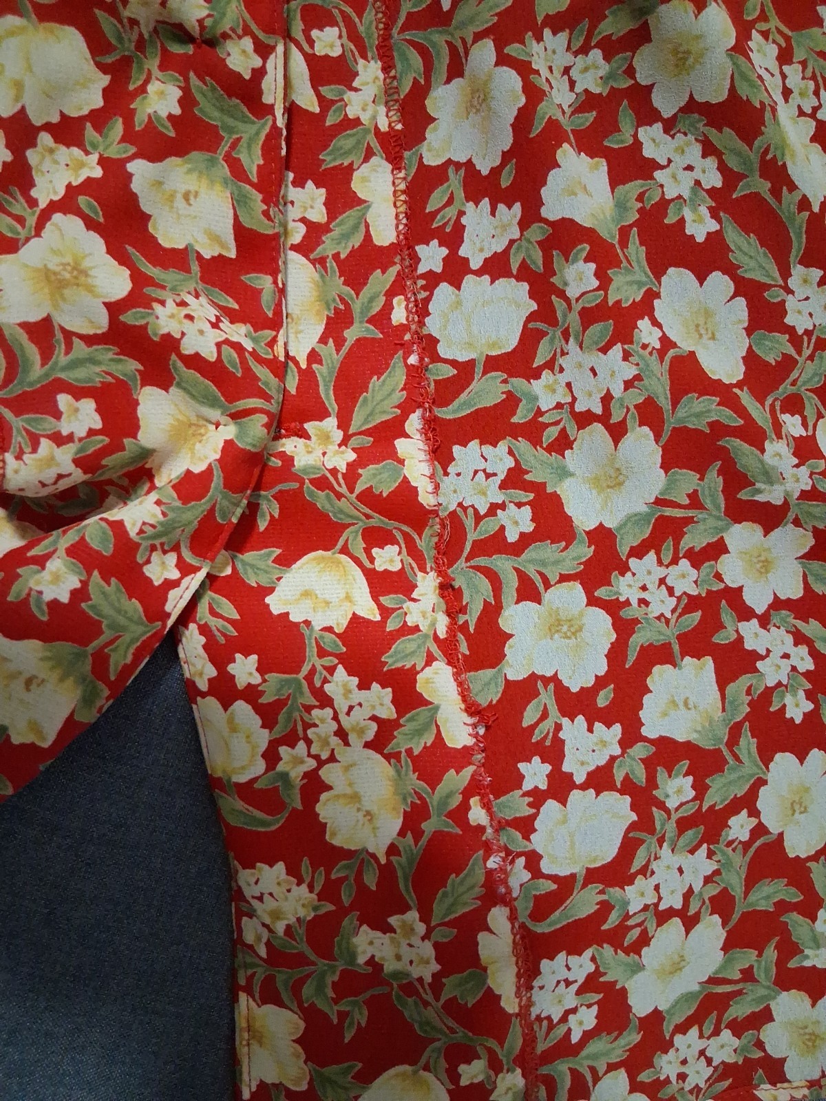 Vtg Warren Saks Fifth Ave Long Dress 10 Floral Buttons Relaxed A-line Short Sl.