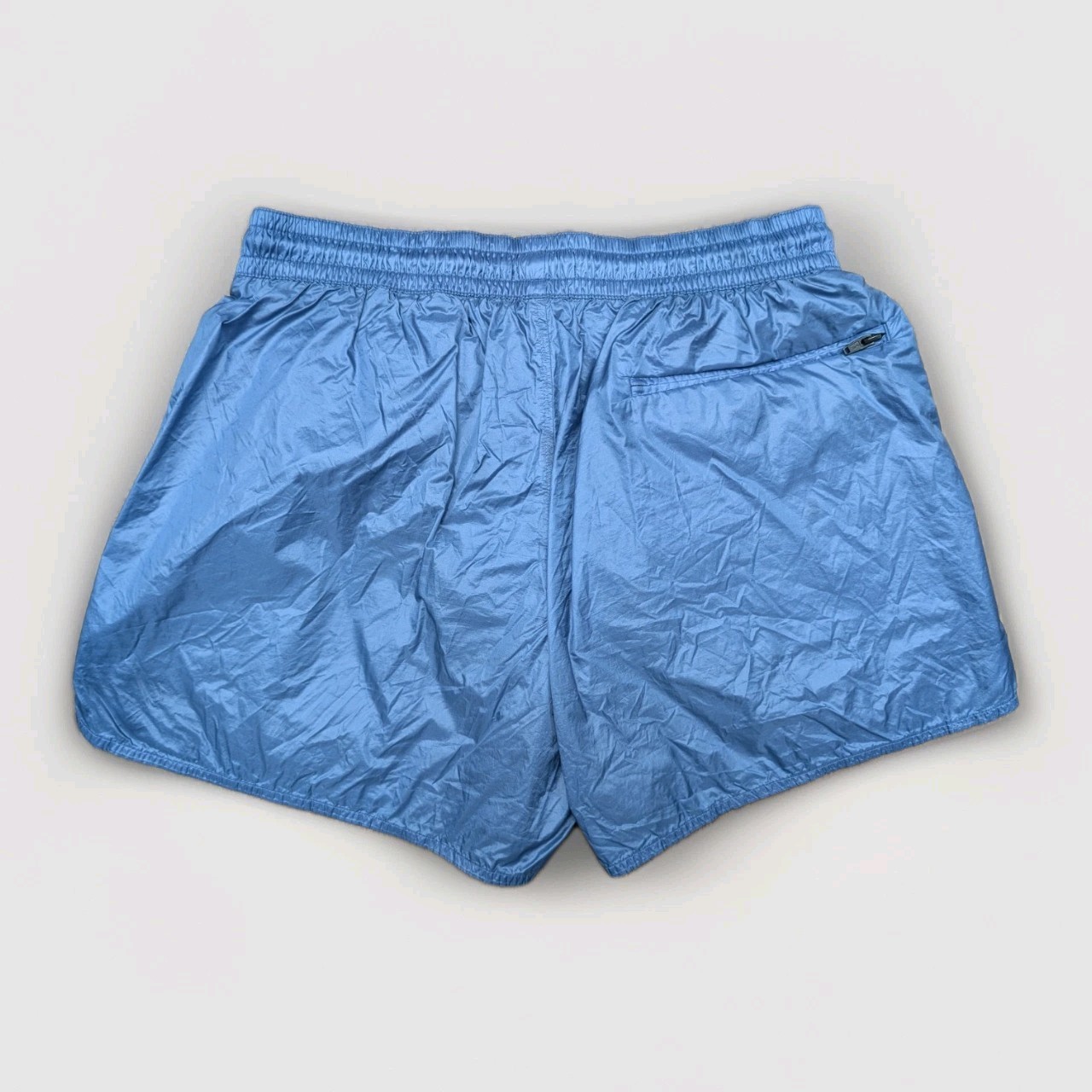 COS Gloss Nylon Shorts Running Womens S Blue Gym Running Sprinter Retro Sports