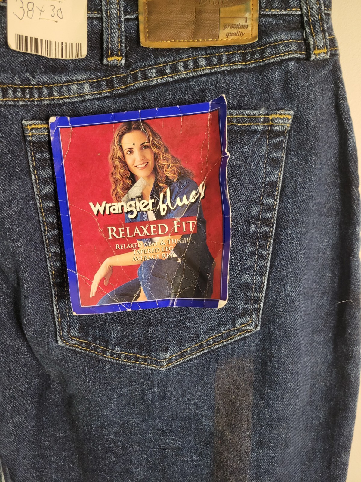 Vintage 90’s Deadstock Womens Wrangler Blues Relaxed Fit Jeans Size 38 Waist