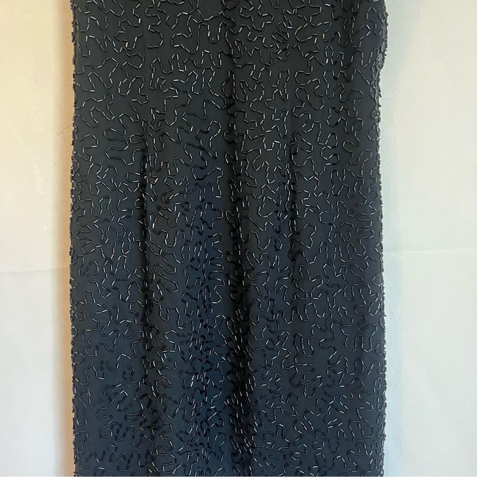 Sho Max Originals Vintage Party Dress Size Small. 100% Silk Beaded Holiday Dress
