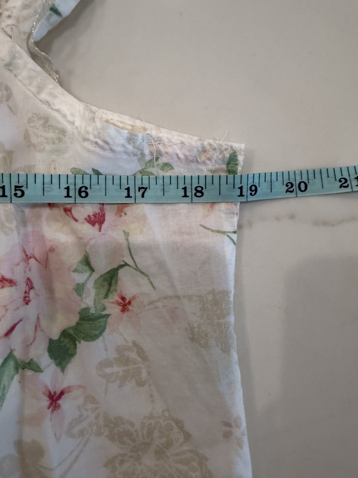 Vintage Laura Ashley Cotton Floral Nightgown Medium Pink Roses Lace Trim