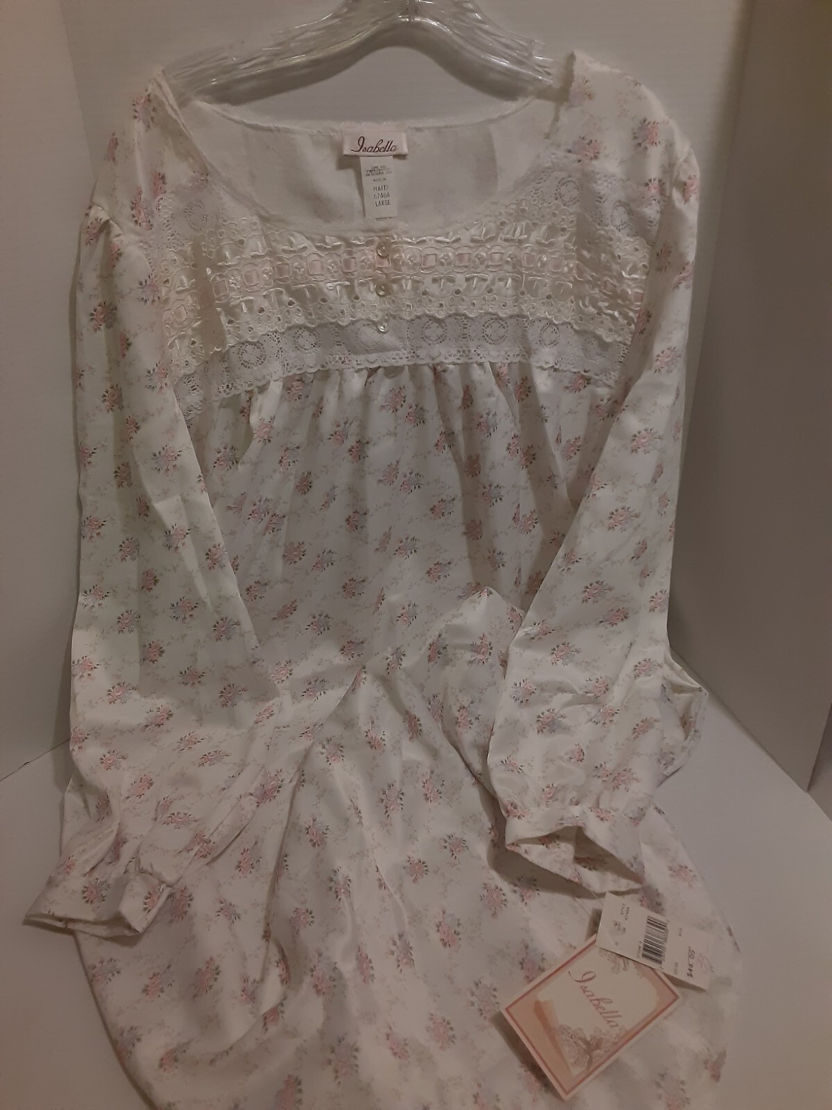 Isabella Vtg.Nightgown Sleepwear Lingerie Size Large Floral Print New