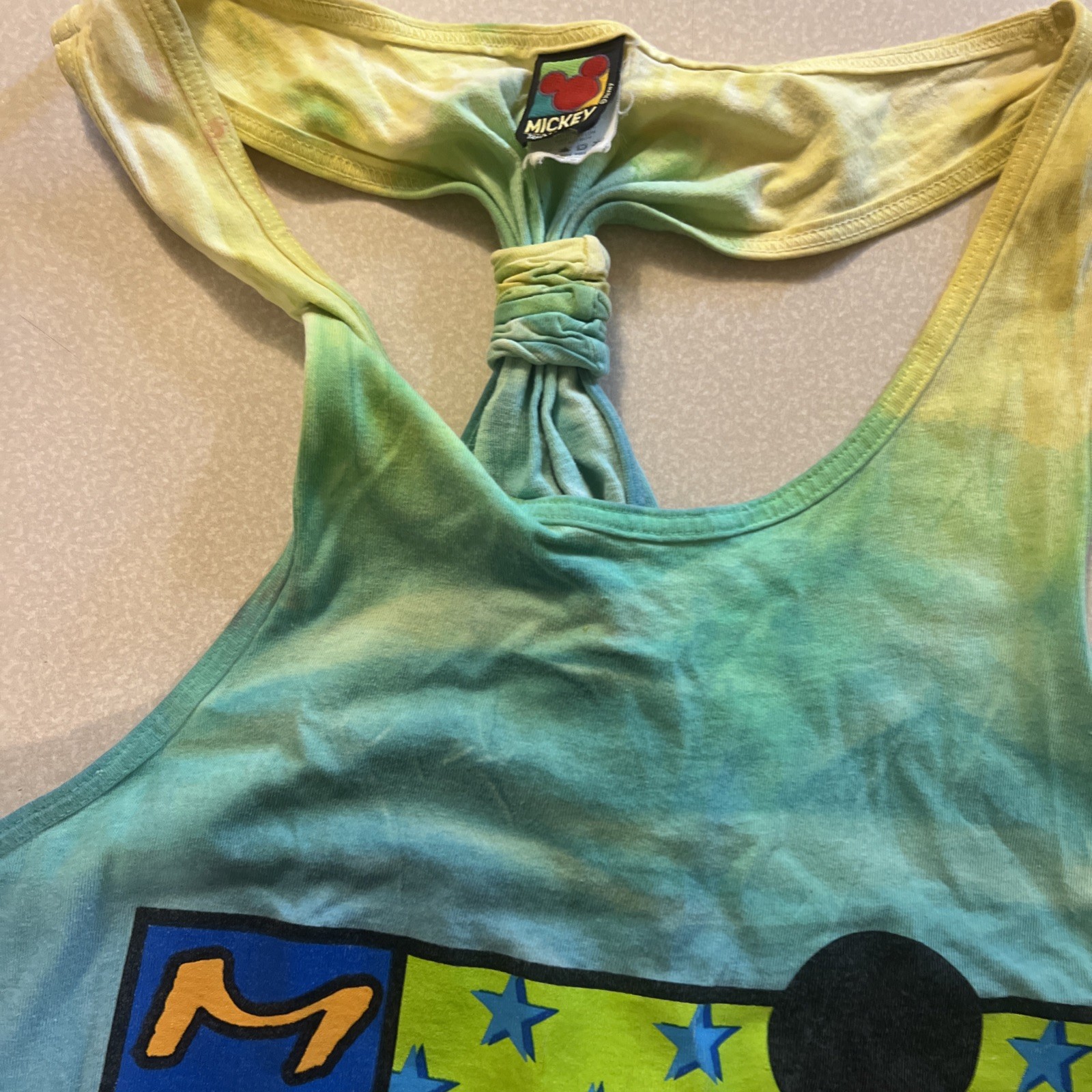 Vintage Mickey Tahiti Beach Swim Cover Dress One Size Disney Tie Dye Disney Nice