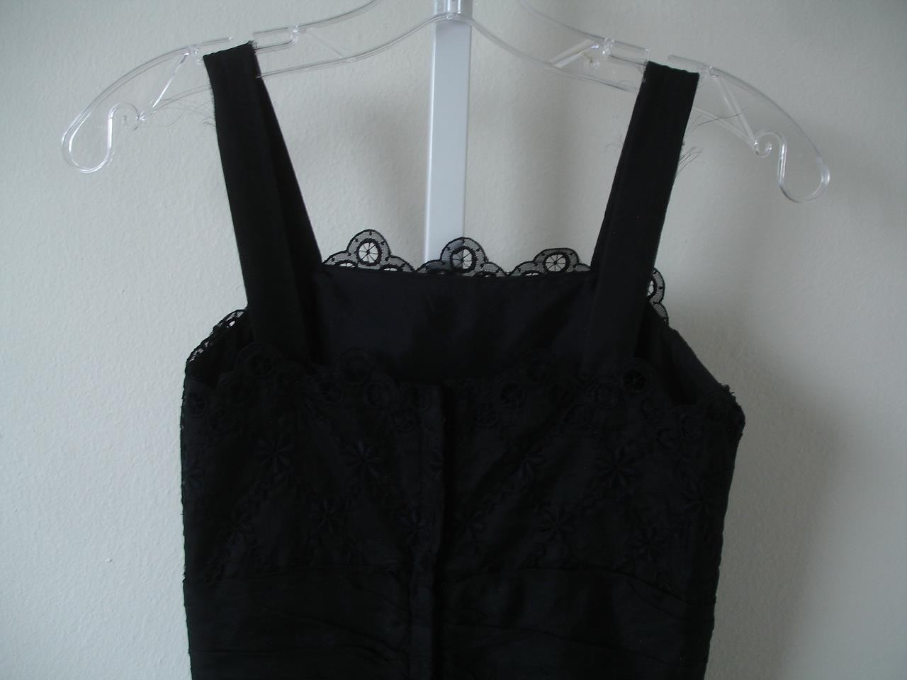 Women’s XS Vtg 1950’s Sa’Bett of California Little Black Dress Lace Party Formal
