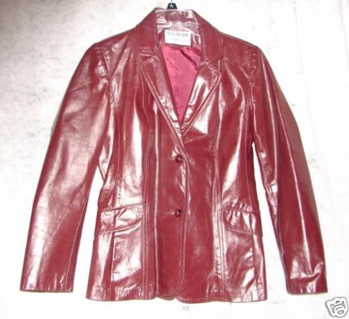 Retro Vintage Northside Fashions Genuine Leather Jacket Coat in a Size 7
