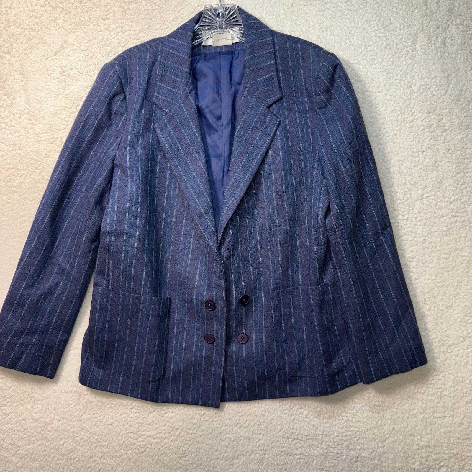 Vintage The Wyndham Collection Blue Pinstriped Blazer Women’s Size 10