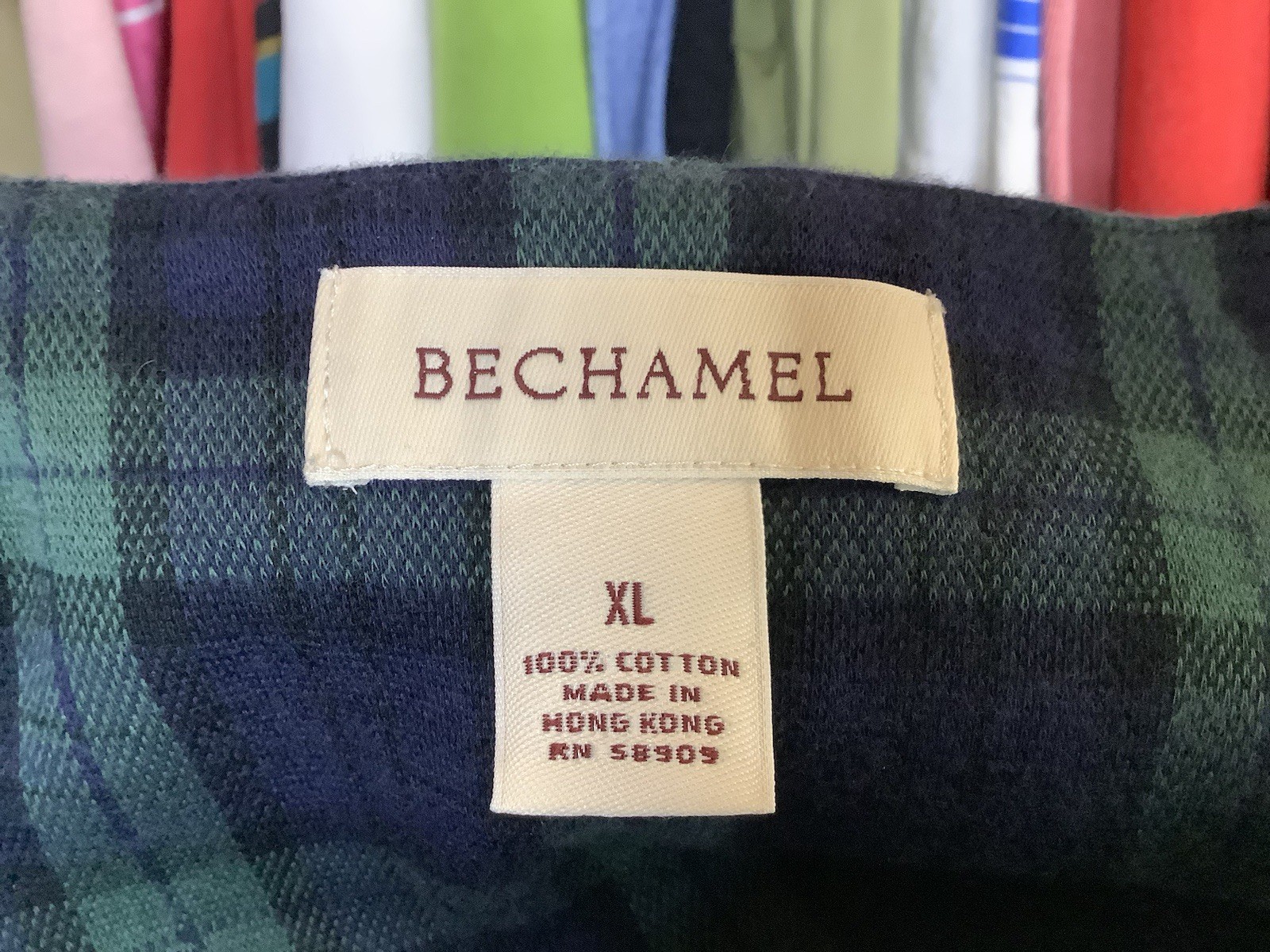 Vintage Bechamel Women’s XL Cotton Plaid Jumper Classic Preppy Retro Workwear