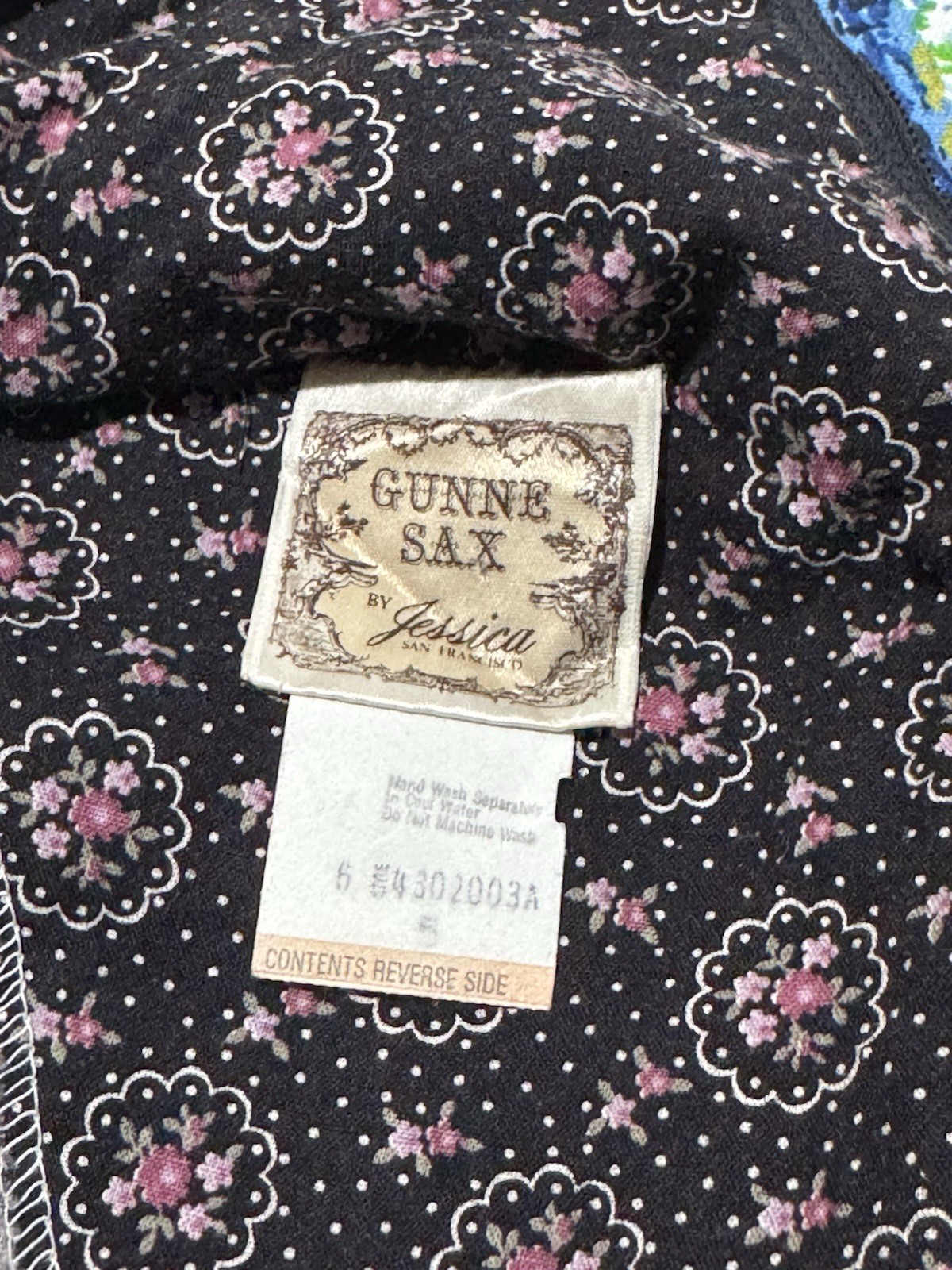 Vintage 70s Gunne Sax by Jessica Floral Maxi Dress Prairie Peasant Size 5