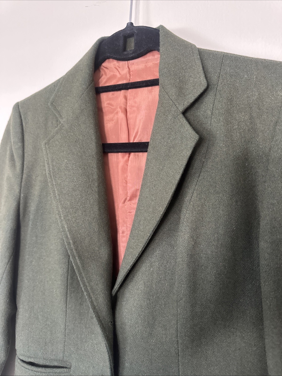 VTG Adolfo Esprit Women’s Wool Military Jacket Size 4 Green Riding Hunting