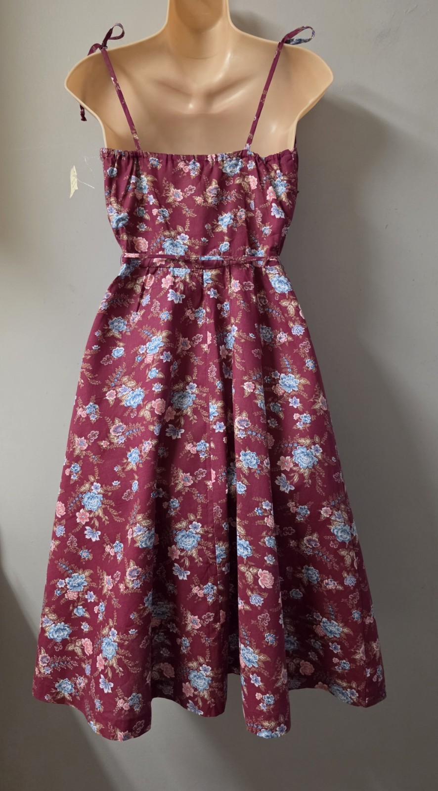 Vintage 70’s Dress You Babes II Fritzi Deadstock V-Neck Ruffle Shoulder Ties S