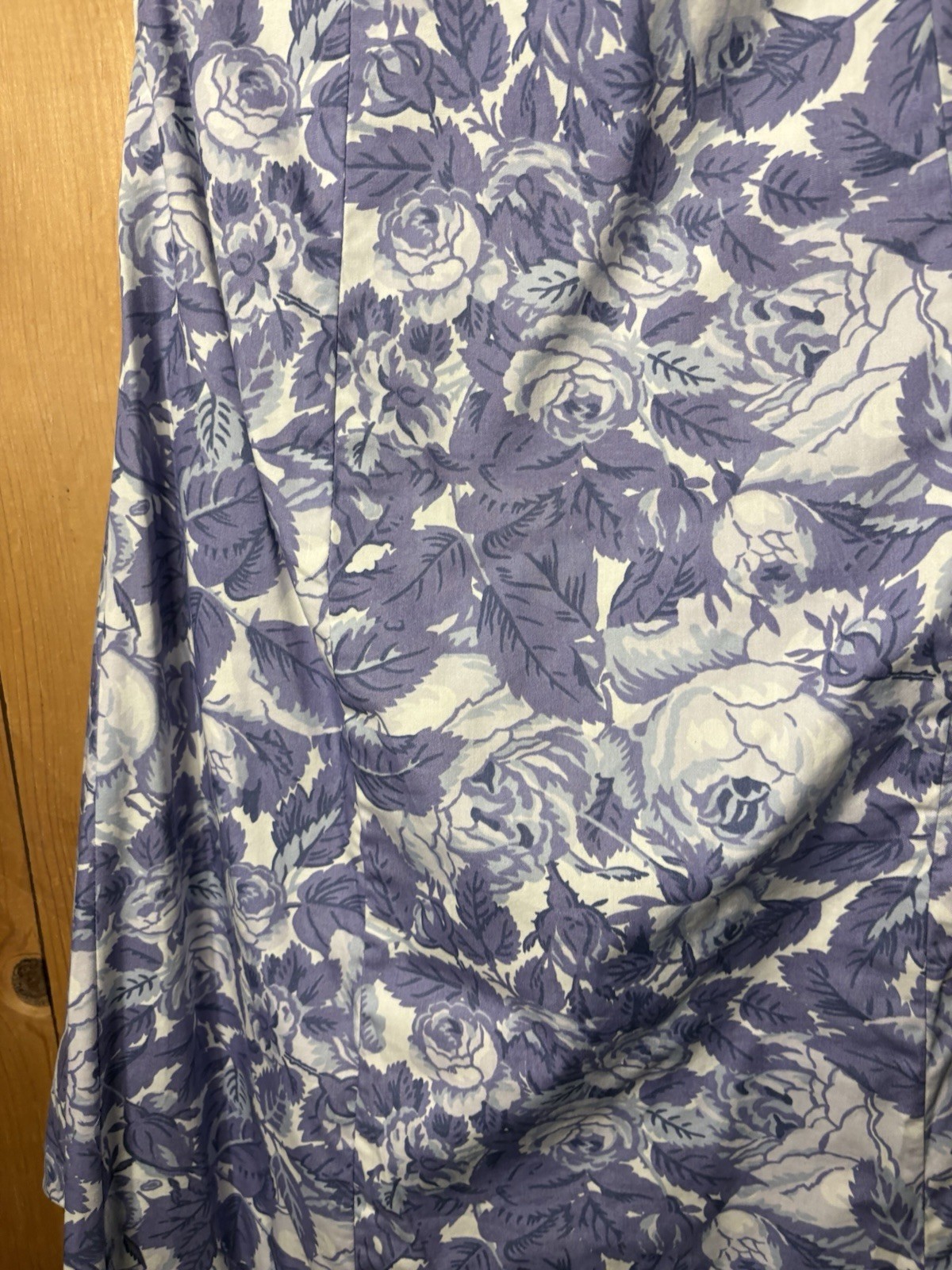 VTG Laura Ashley Dress Strapless Floral Purple XS/S Draped Bow 34/32 (tiny Flaw