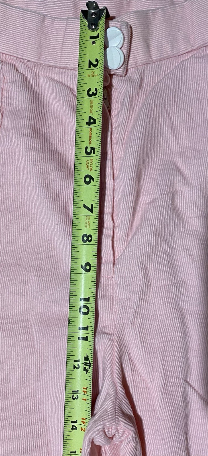 VTG Handmade Light Corduroy Pink Pleated High Waisted Wide Leg Pants- Slacks Lrg
