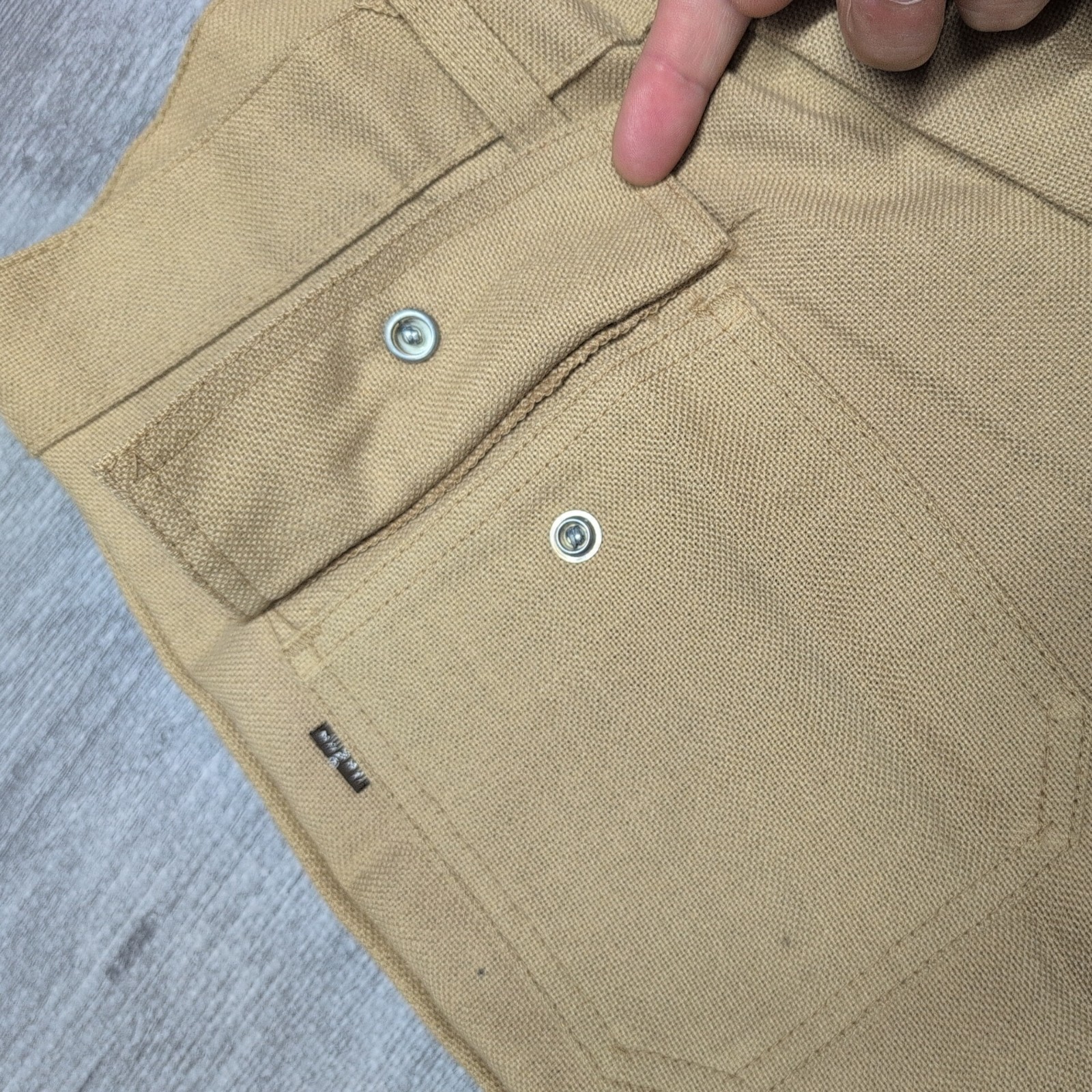 Levi’s For Gals Sta-Prest Cotton Canvas Slacks 28×32 Big E Bush Pants Bellbottom