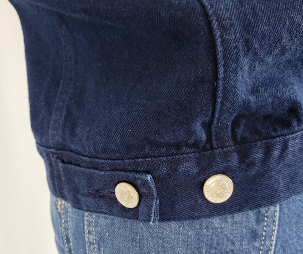 Vintage PS Gitano Dark Blue Sleeveless Denim Vest Size Small
