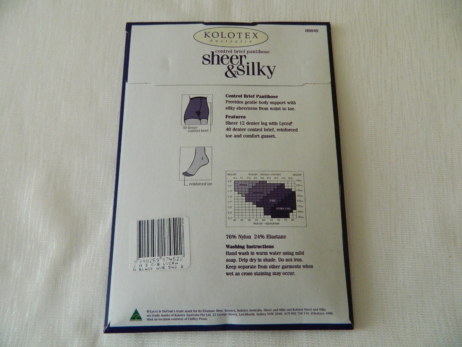 KOLOTEX Pantihose SHEER & SILKY Lycra Nearly Black Ave,Black Ave,Ink Navy Tall