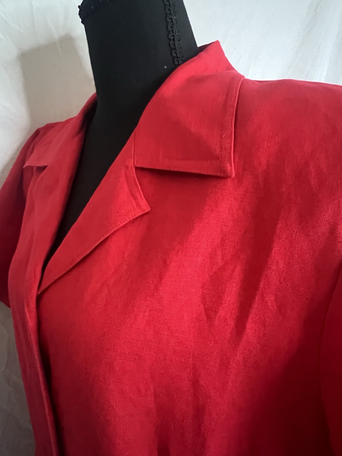 Iconic 90s Vintage Positive Attitude Button Front Shirt Dress Linen/Rayon Sz 14