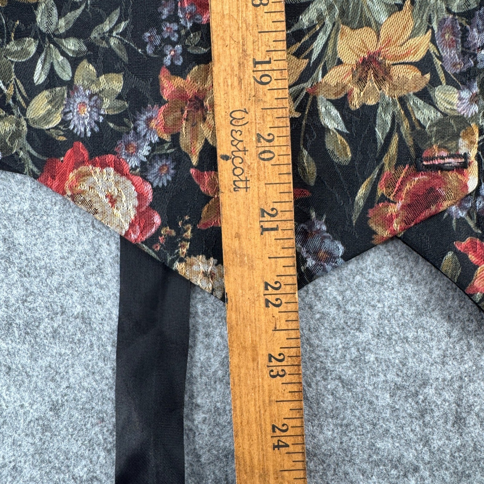 Unbranded Vest Womens S/M Tapestry Floral Multicolor Adjustable EUC