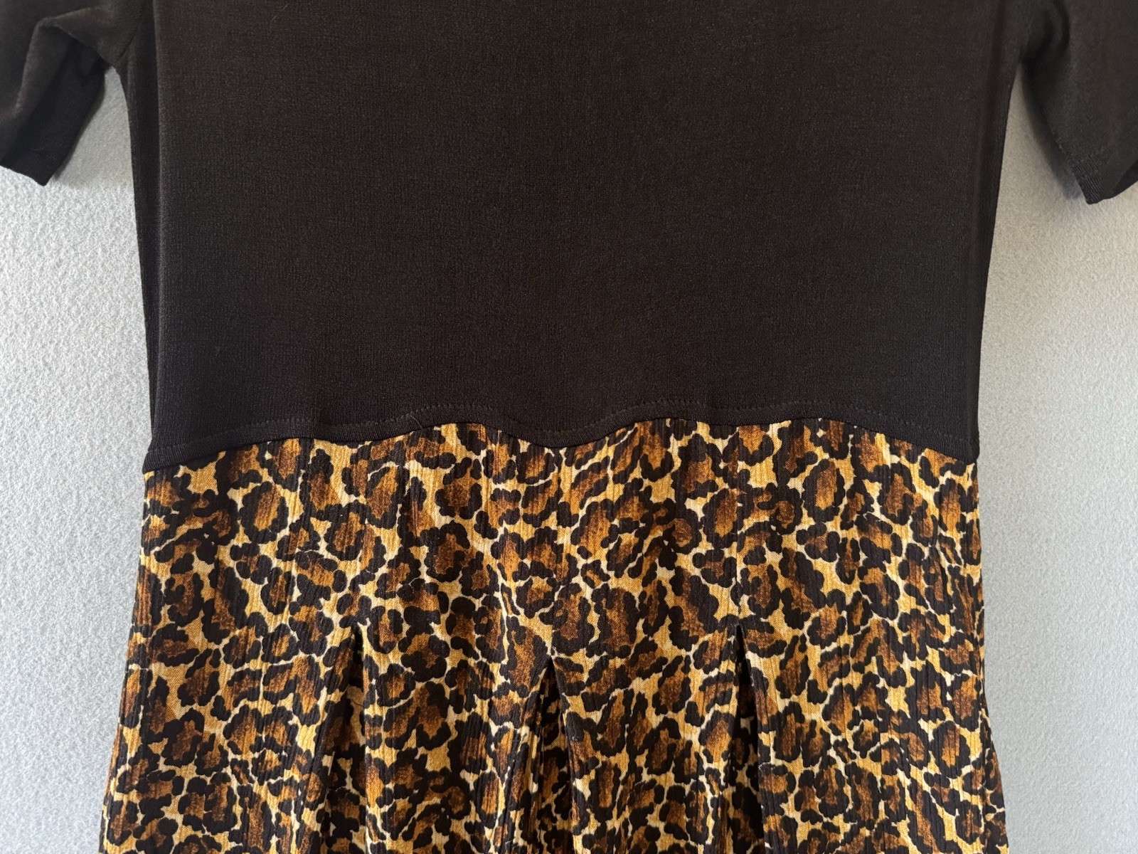 Vintage 80s Ellen Ashley Leopard Print Jumpsuit Wide Leg Disco USA Womens M