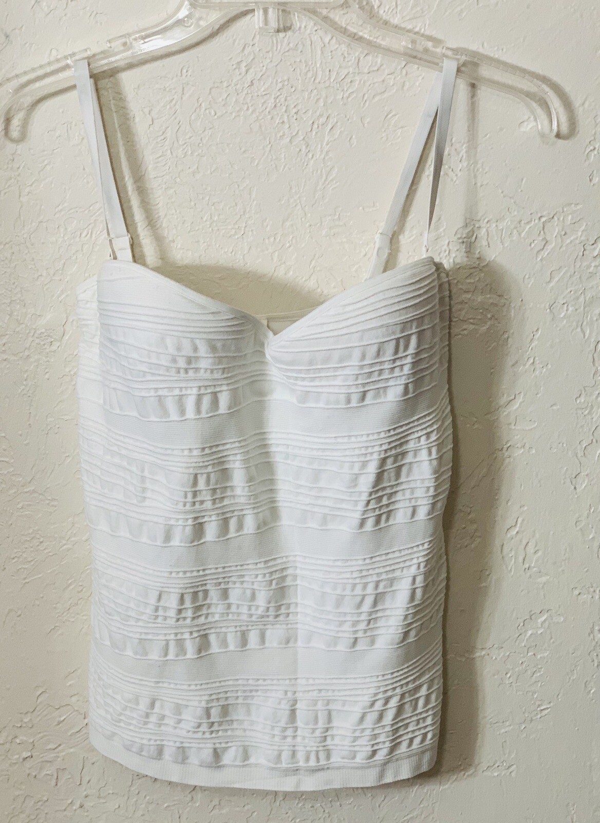 Vintage Scala Top With Built In Bra White Large