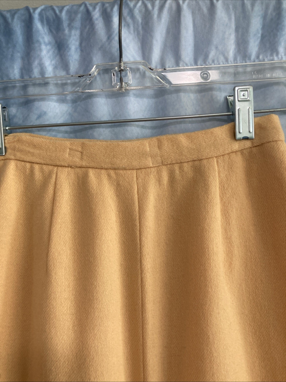 Vtg 50s 60s Lofties Wool Pencil Skirt 8 XXS Juniors 23” Waist Union Made Yellow