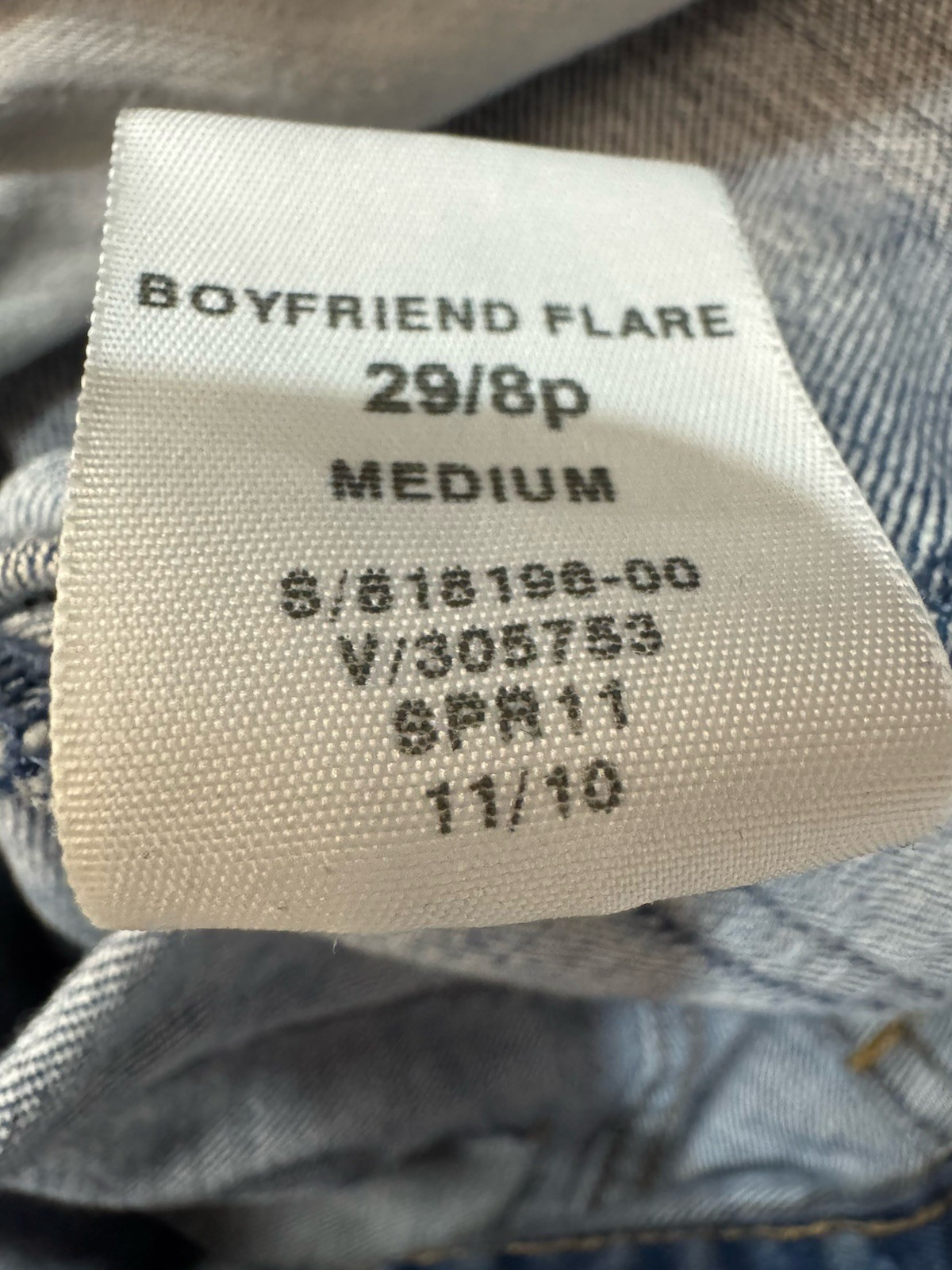 Vintage Y2K GAP 1969 Pocketless Low Rise Boyfriend Flare Jeans Size 29/8p