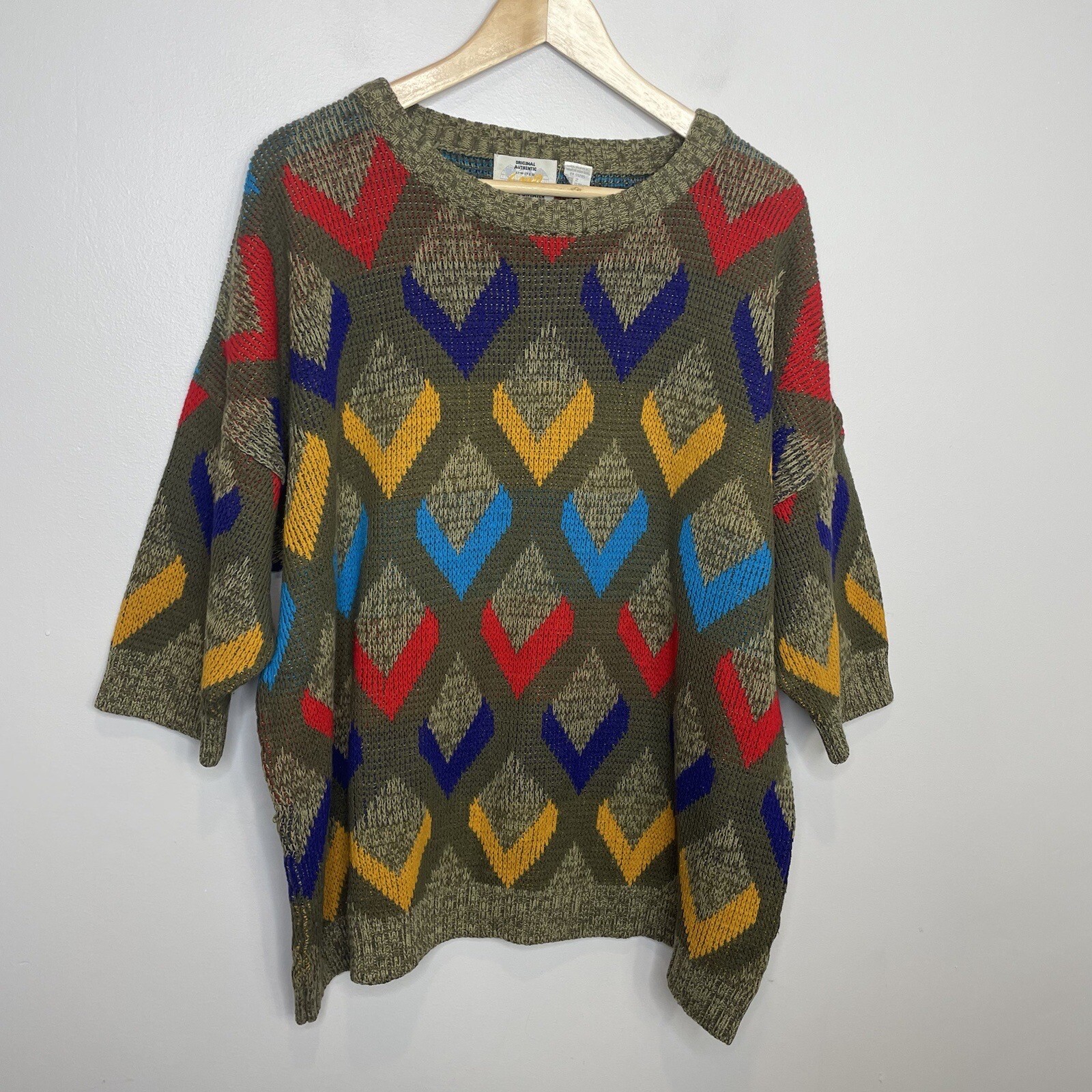Vintage 80s Limited Express London Sweater Sz 2 M-L New Wave