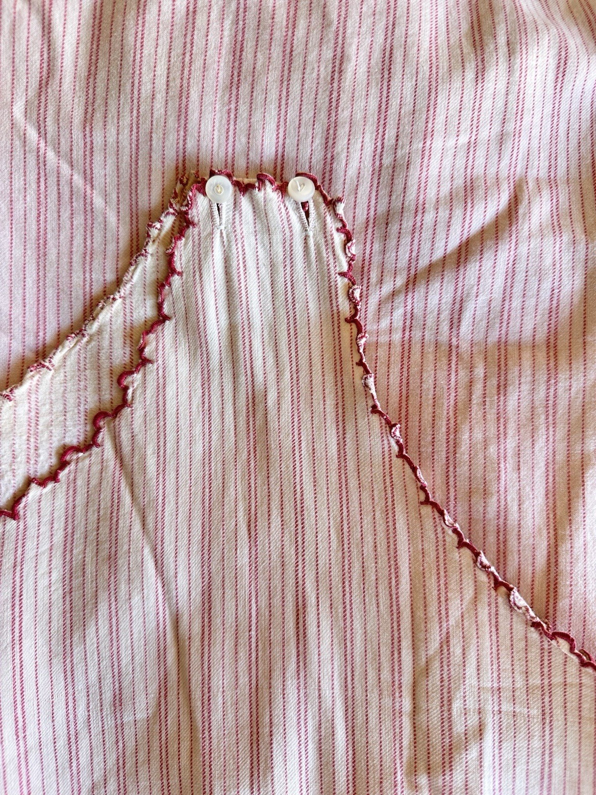 Resale Lot Antique 1900s French Dress Linen Cotton Printed Women’s S M L
