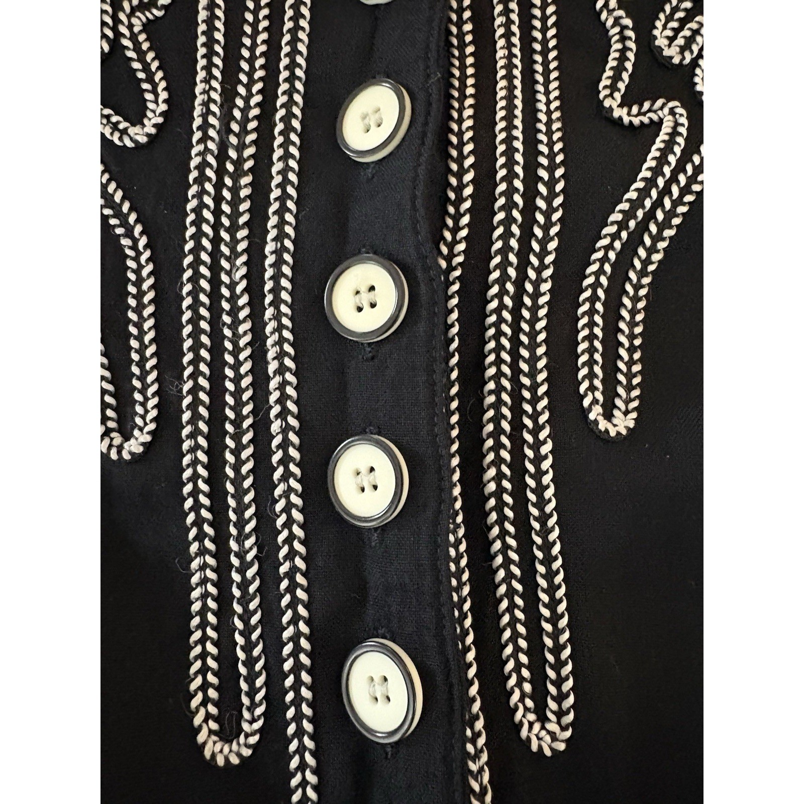 VTG Womens 80s Long Dress Western Dolly Parton Country Prairie Rodeo Cord Sz 4