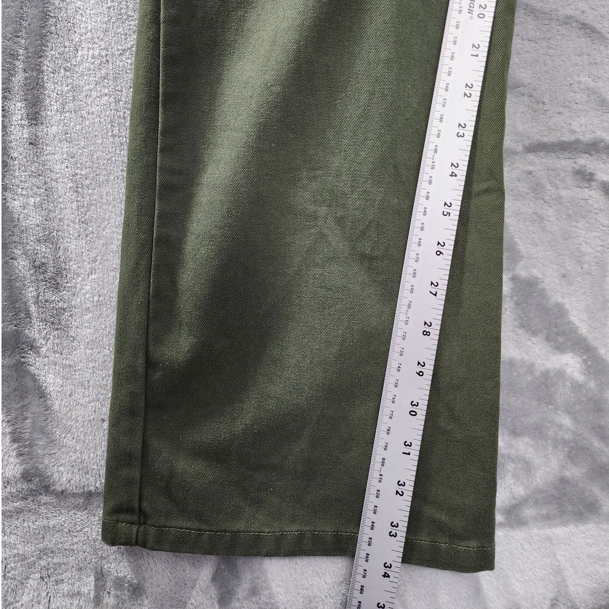 Vintage Cruel Girl Pants Womens 33 Green Low Rise Wide Leg Cargo Pockets Grunge
